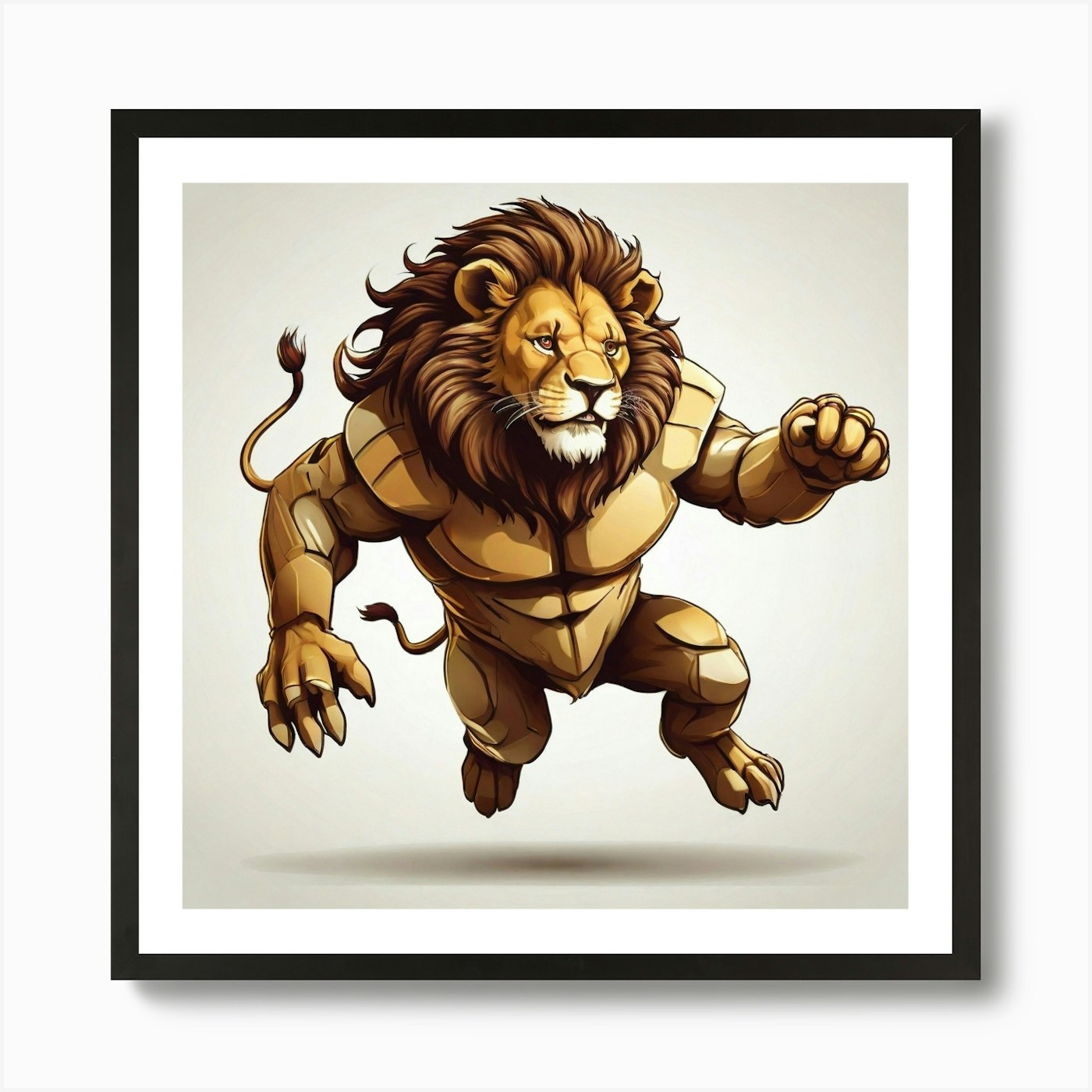Lion roar paintings Art Print Framed Wall Art Poster Canvas Print Picture