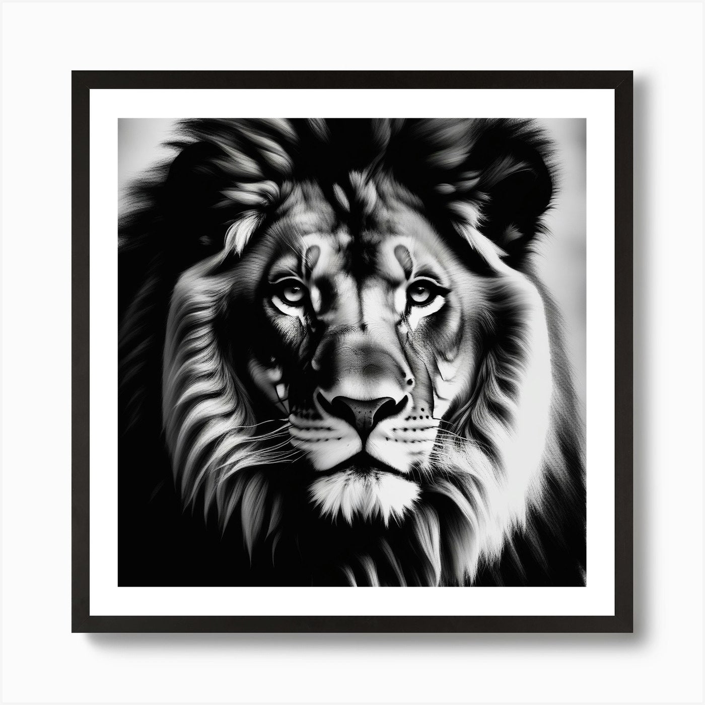 Lion Portrait 1 Art Print Framed Wall Art Poster Canvas Print Picture