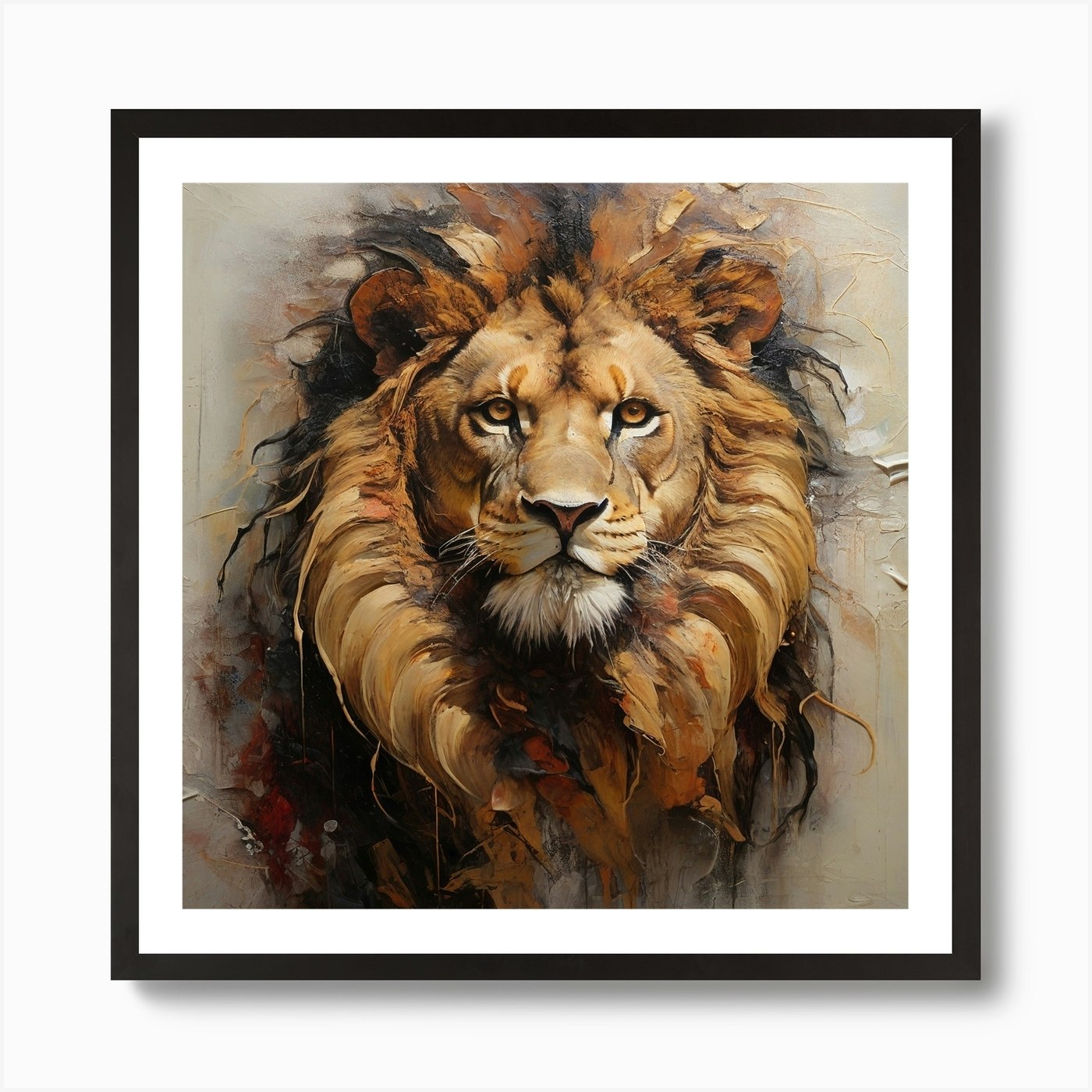 Lion 2 Art Print Framed Wall Art Poster Canvas Print Picture