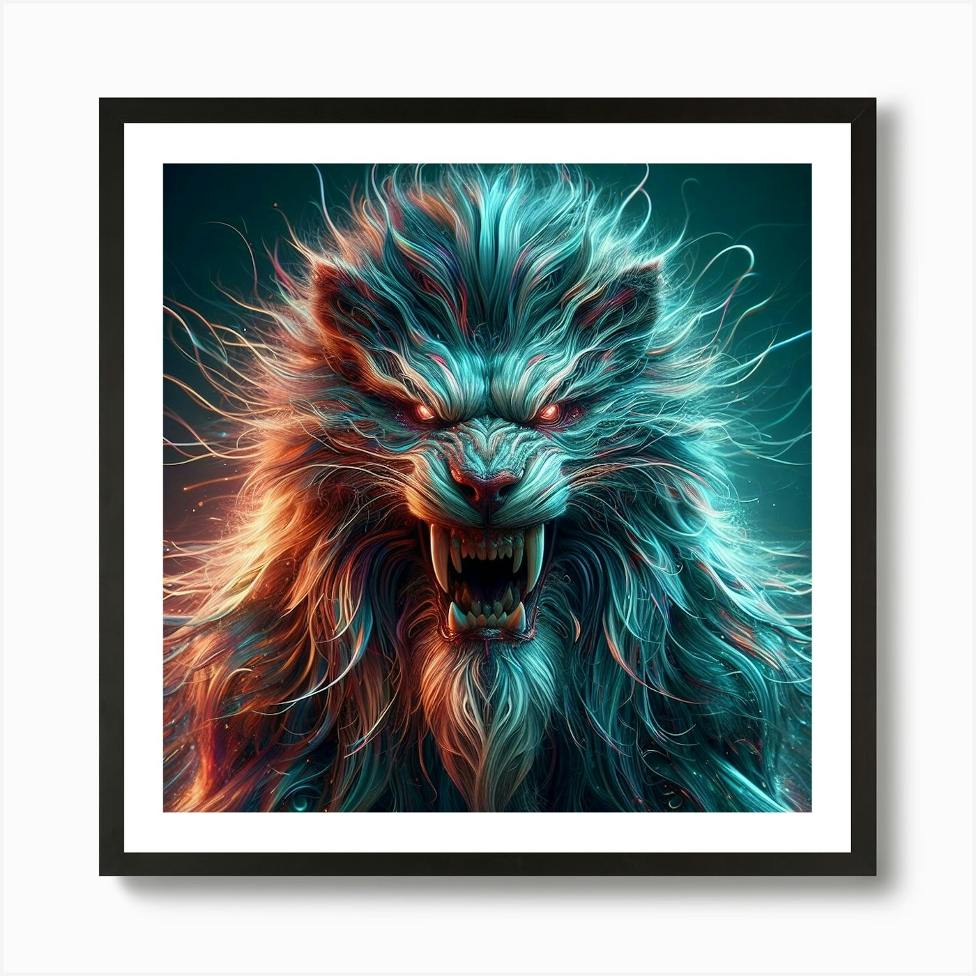 Lion Art 2 Art Print Framed Wall Art Poster Canvas Print Picture