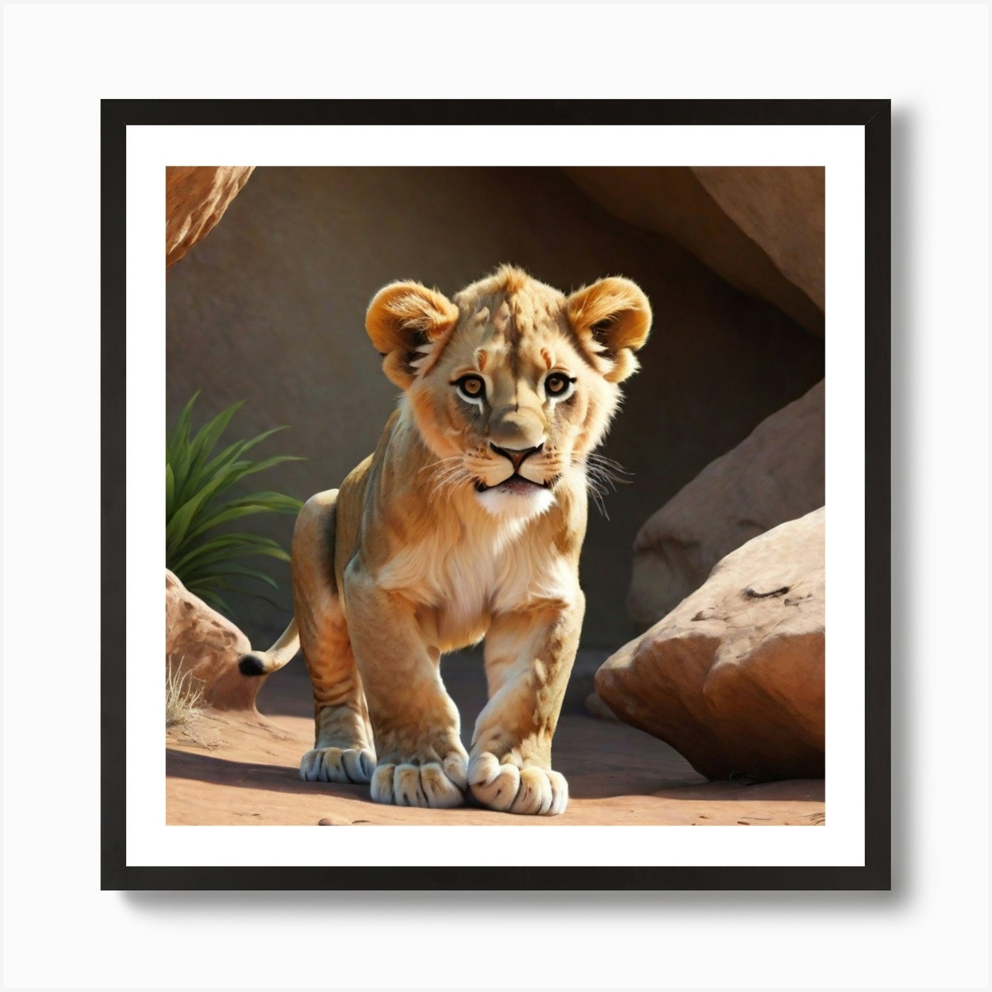 little lion 1 Art Print Framed Wall Art Poster Canvas Print Picture