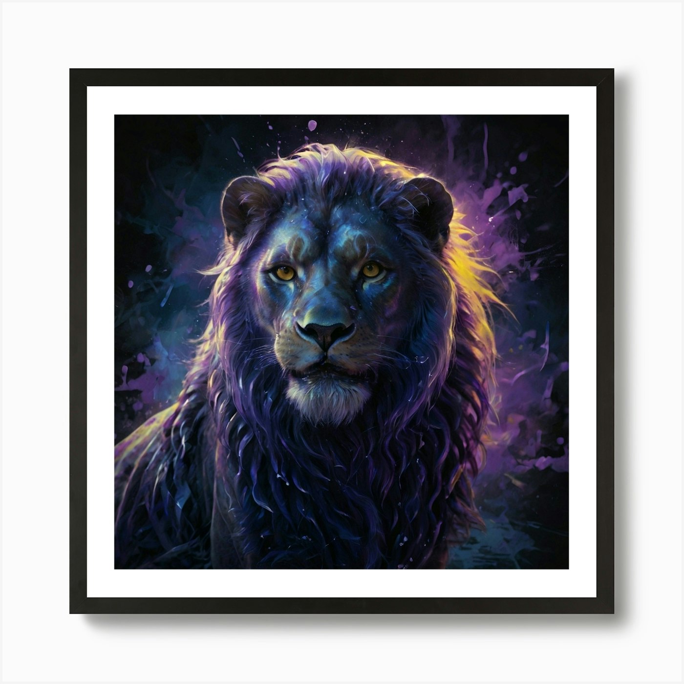 Lion 254 Art Print Framed Wall Art Poster Canvas Print Picture