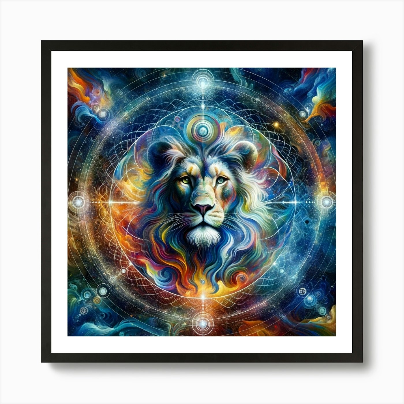 Lion Of The Forest Art Print Framed Wall Art Poster Canvas Print Picture