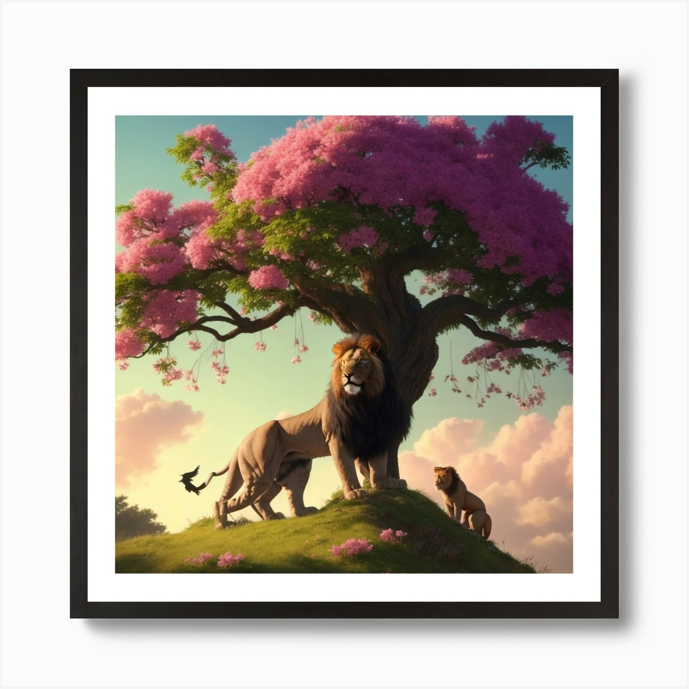 Lion King Art Print Framed Wall Art Poster Canvas Print Picture