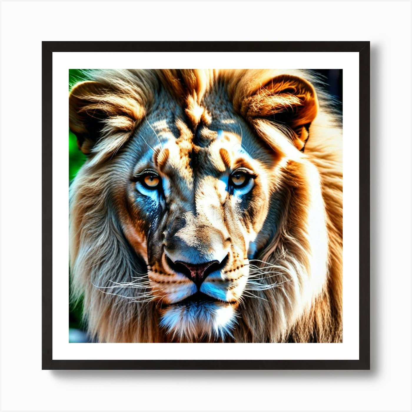 Lion art 37 Art Print Framed Wall Art Poster Canvas Print Picture
