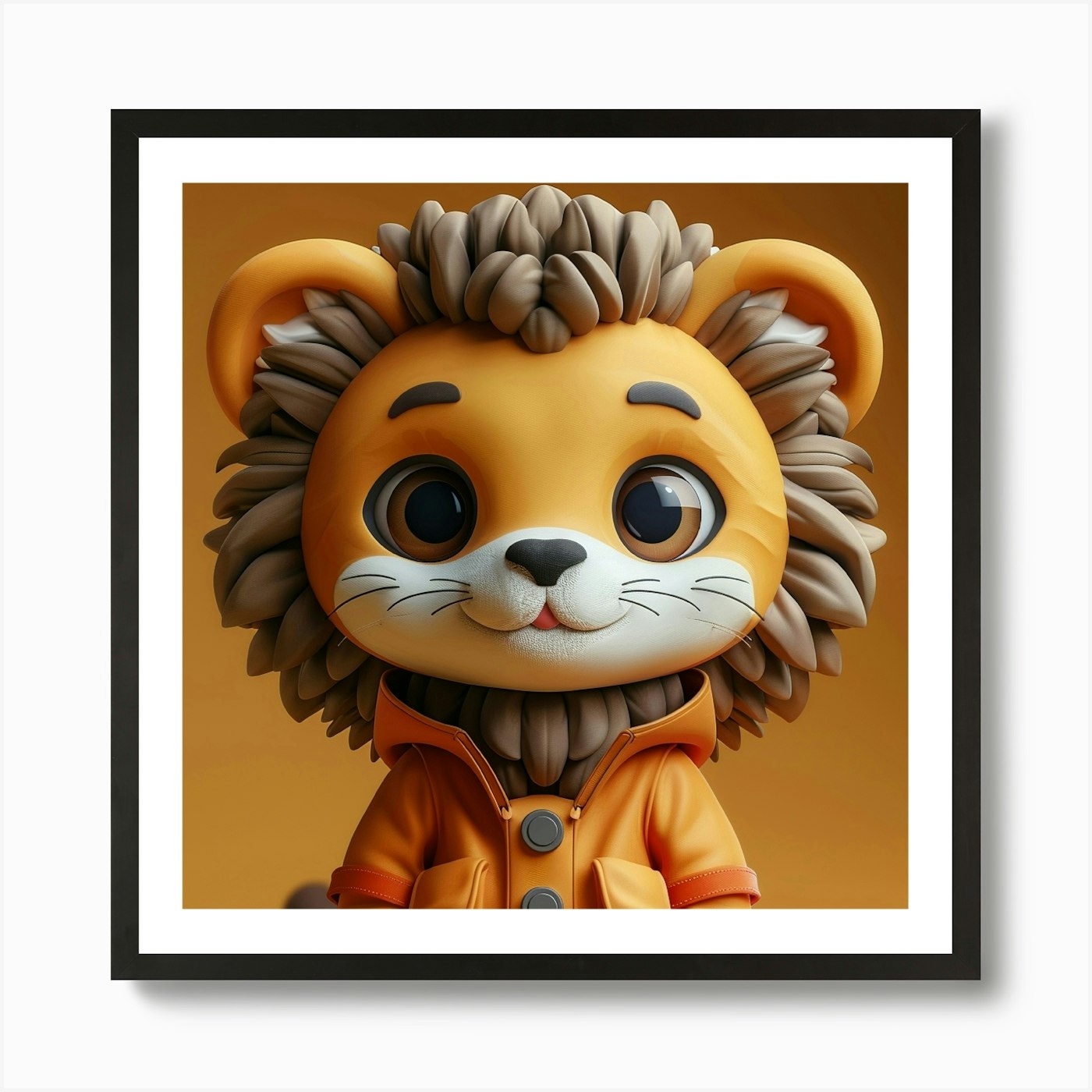Baby Lion Art Print Framed Wall Art Poster Canvas Print Picture