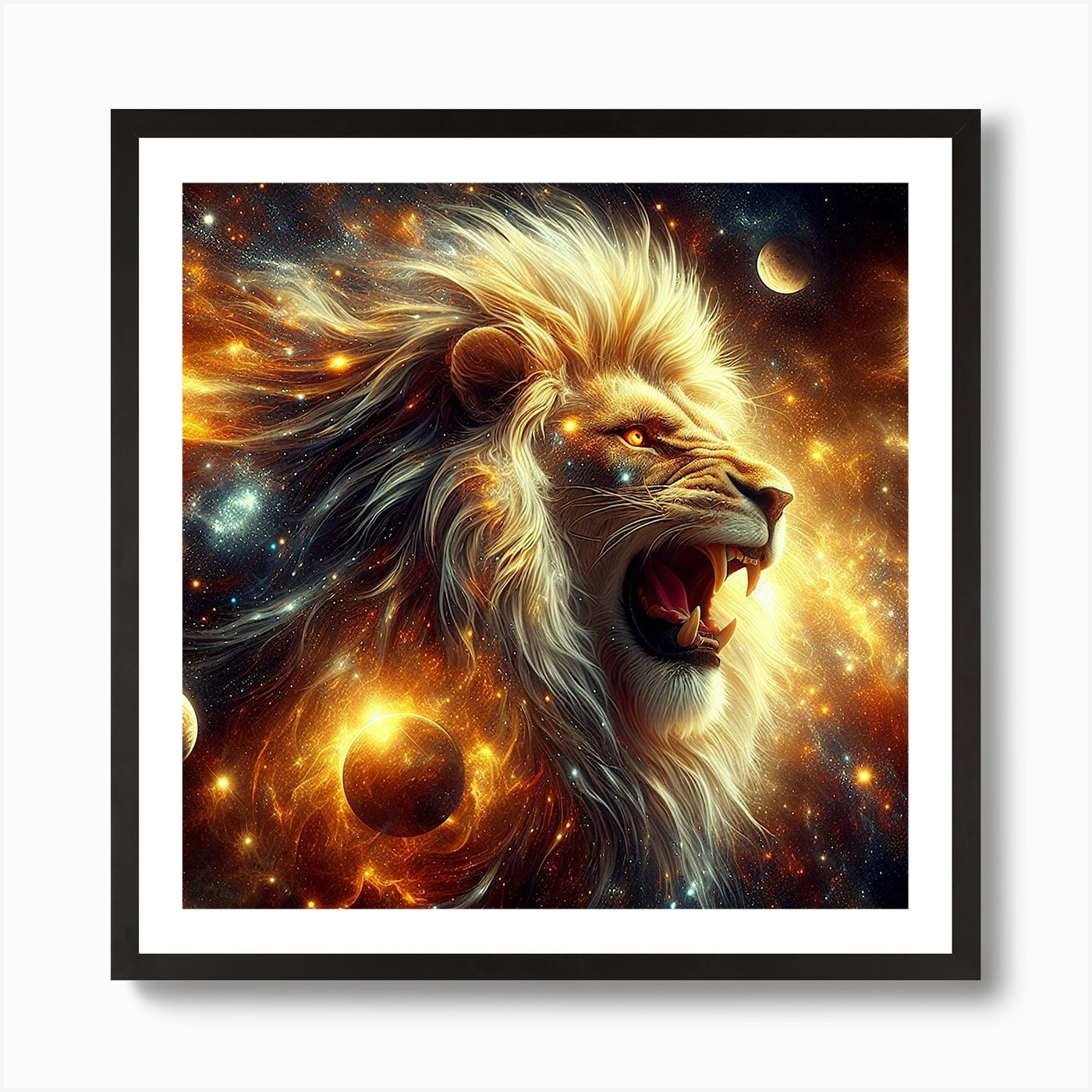Lion4 Art Print Framed Wall Art Poster Canvas Print Picture