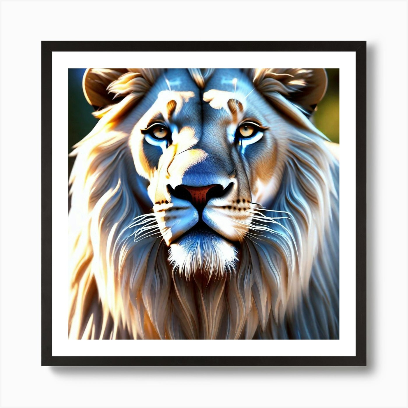 Lion Portrait 24 Art Print Framed Wall Art Poster Canvas Print Picture