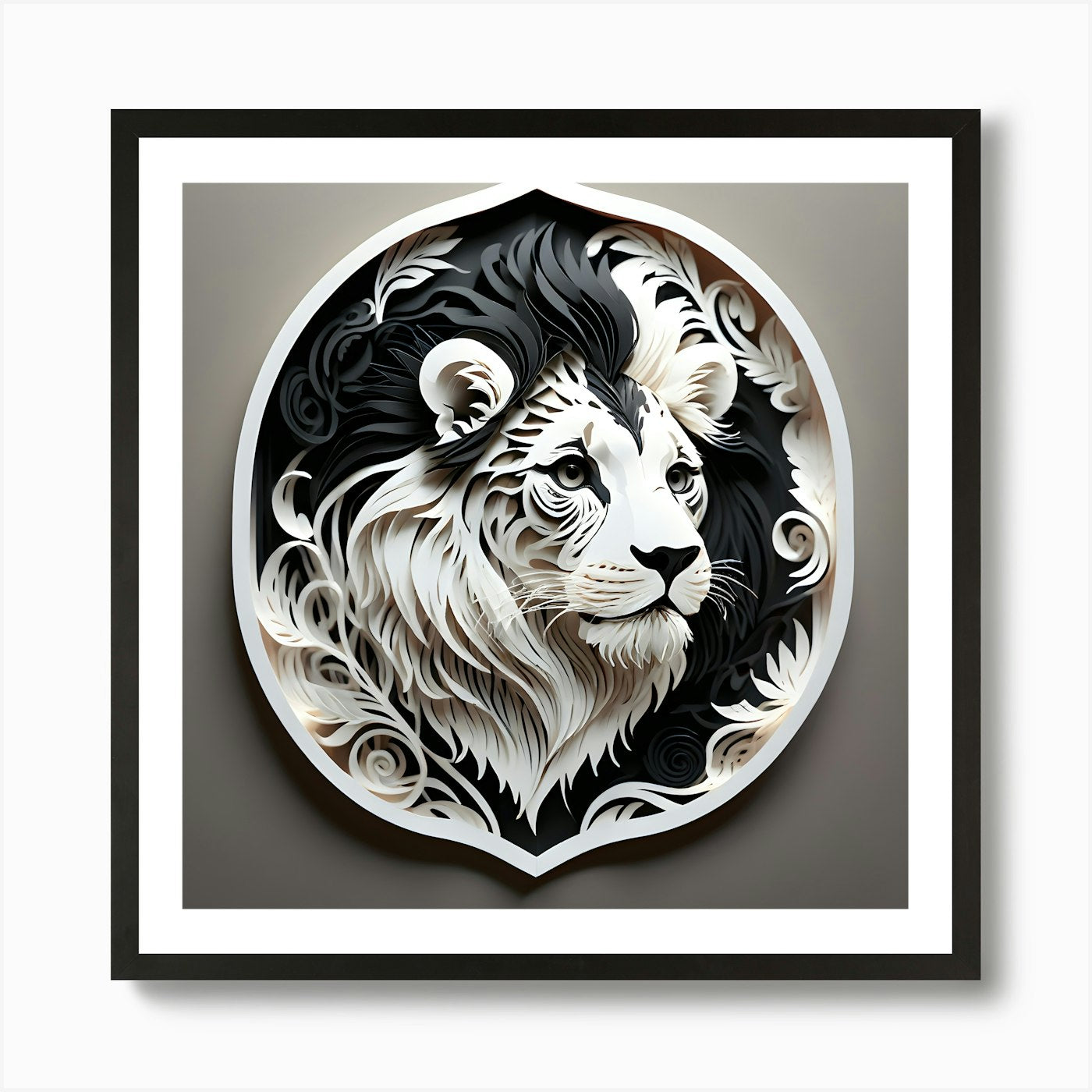 Lion Print Art Print Framed Wall Art Poster Canvas Print Picture