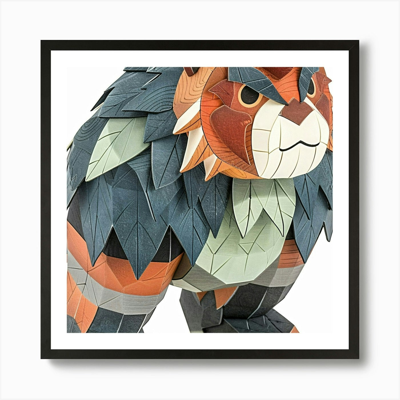 Legend Of Lion Art Print Framed Wall Art Poster Canvas Print Picture
