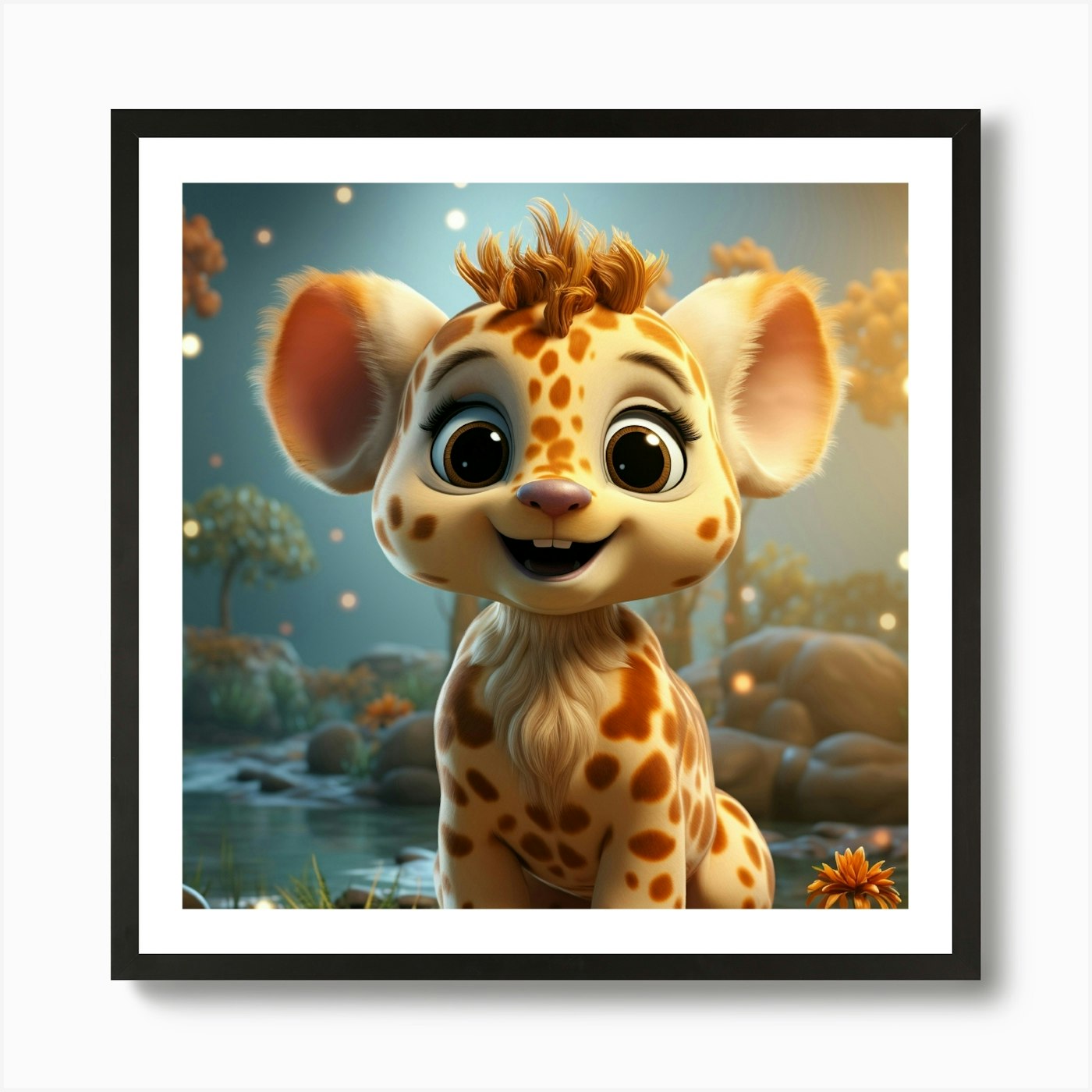 Lion Cub 16 Art Print Framed Wall Art Poster Canvas Print Picture