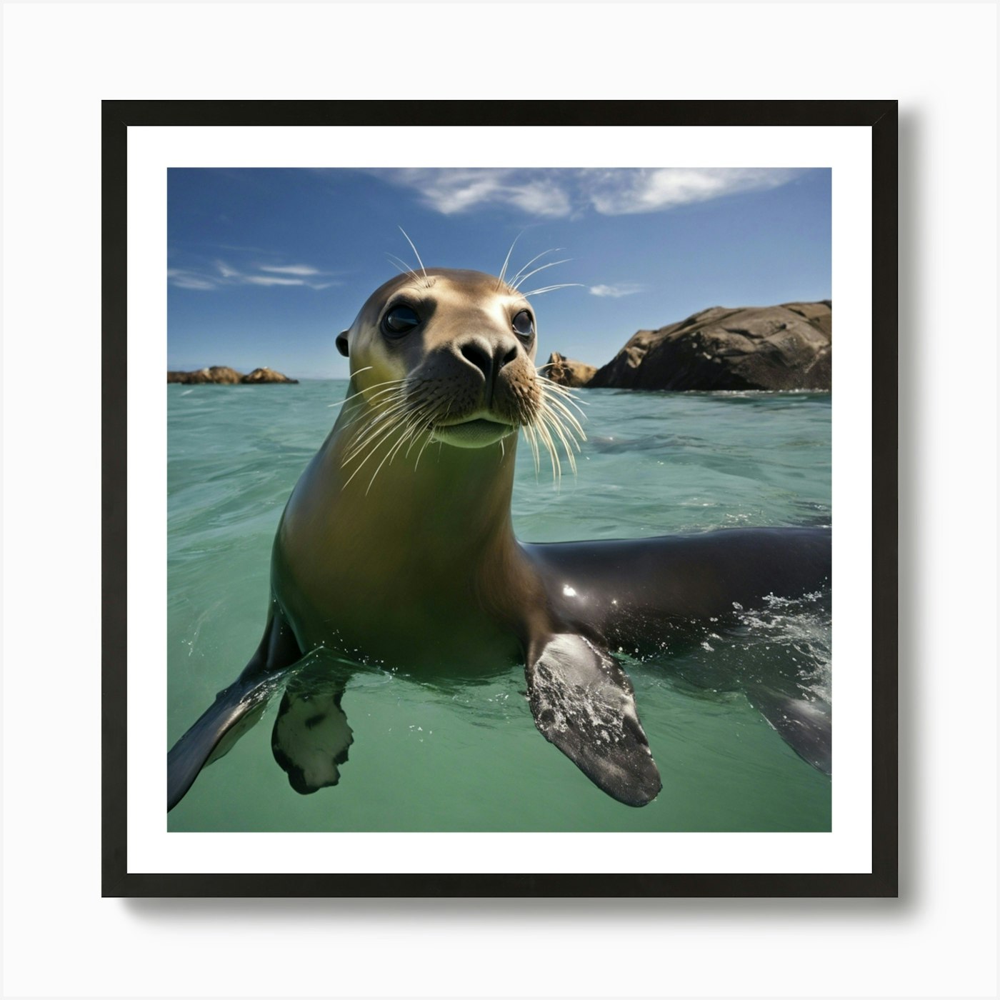 Sea Lion 1 Art Print Framed Wall Art Poster Canvas Print Picture