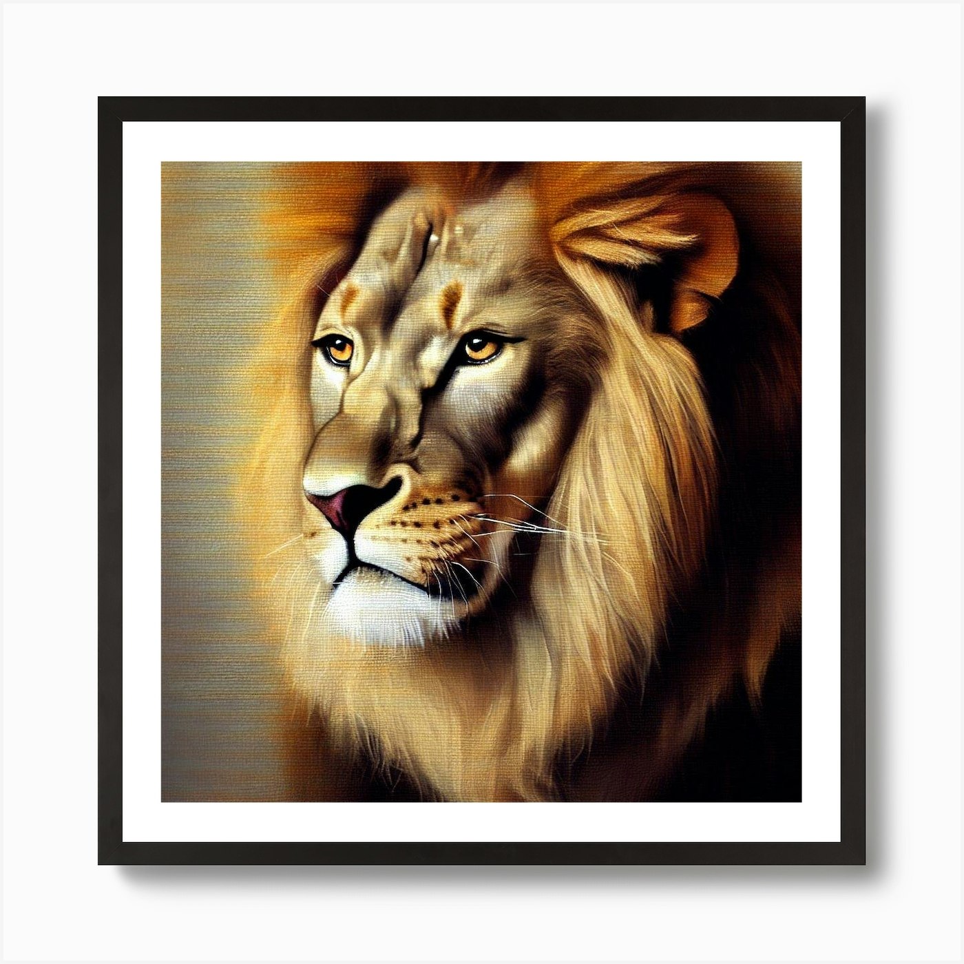 Lion Painting Art Print Framed Wall Art Poster Canvas Print Picture