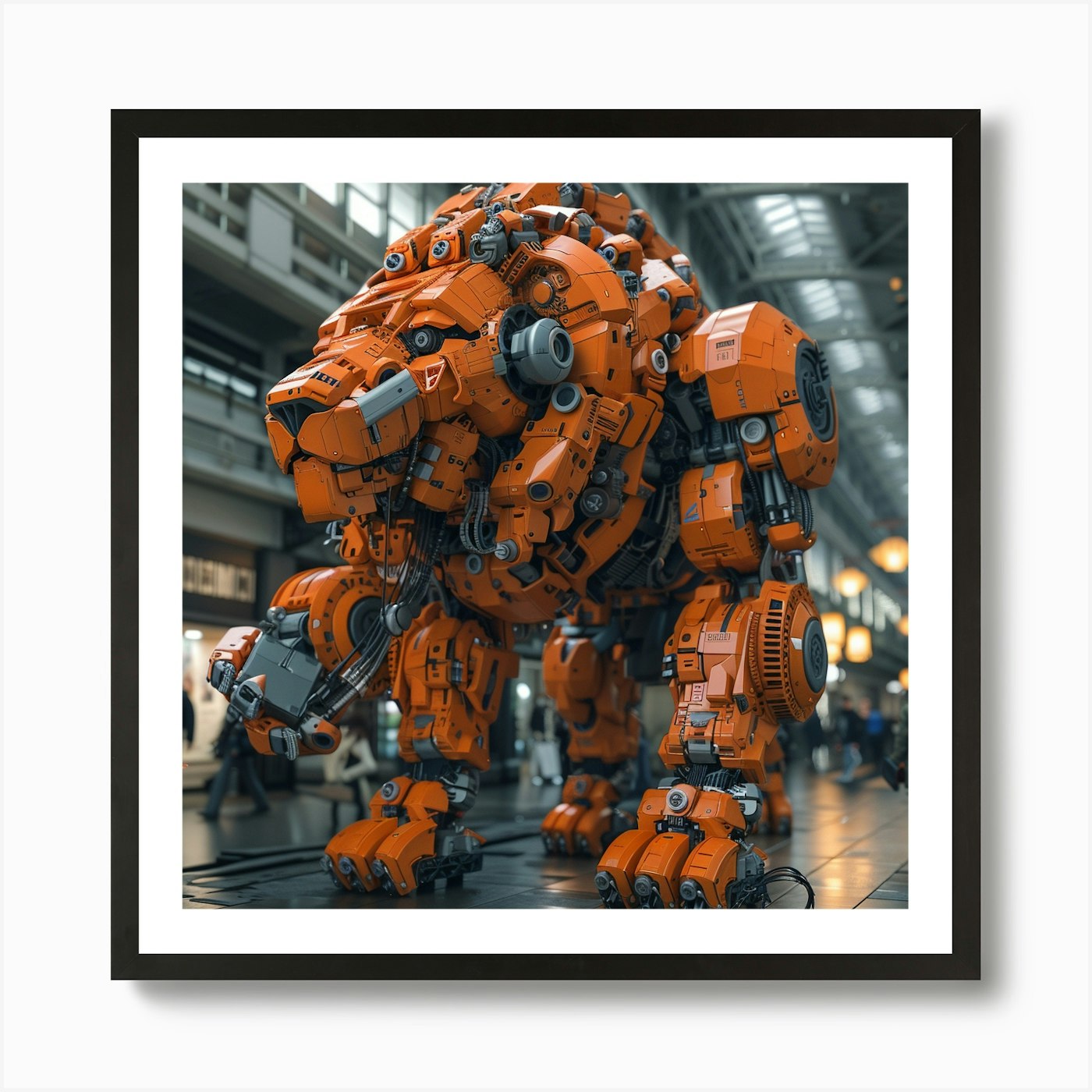Lego Lion Art Print Framed Wall Art Poster Canvas Print Picture