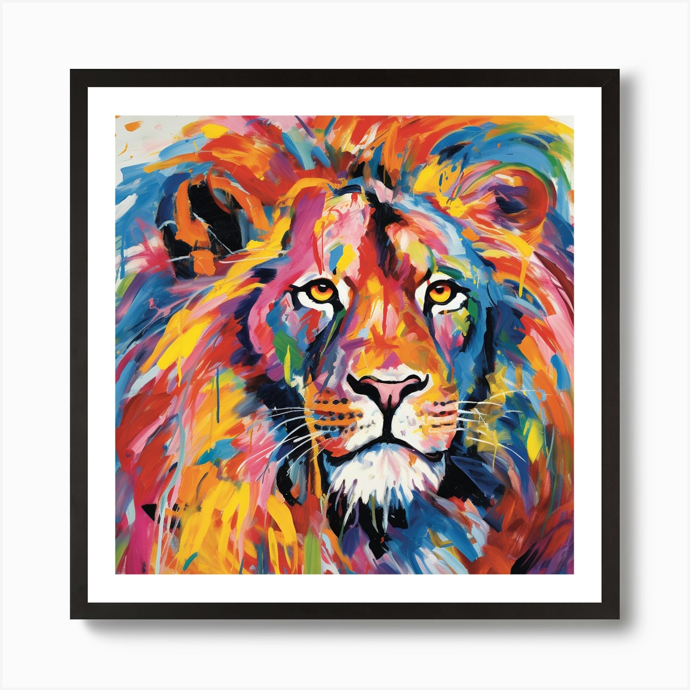 Lion Painting 3 Art Print Framed Wall Art Poster Canvas Print Picture