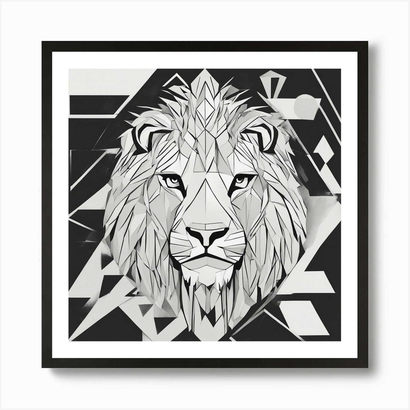 Abstract Lion Art Print Framed Wall Art Poster Canvas Print Picture
