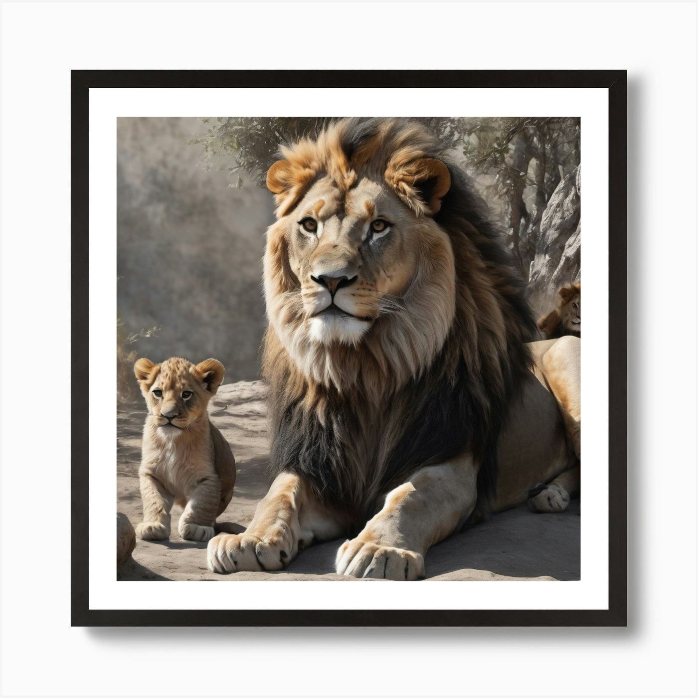 Lion King Art Print Framed Wall Art Poster Canvas Print Picture