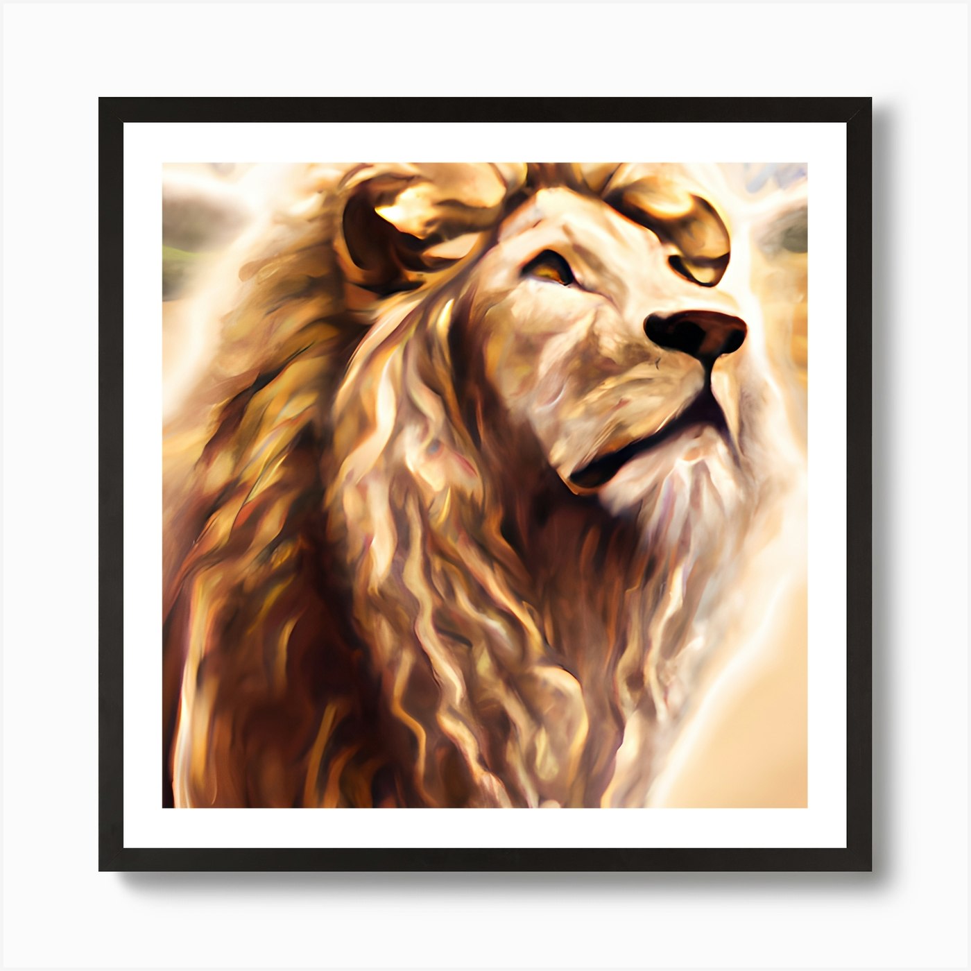 Gorgeous Lion Art Print Framed Wall Art Poster Canvas Print Picture