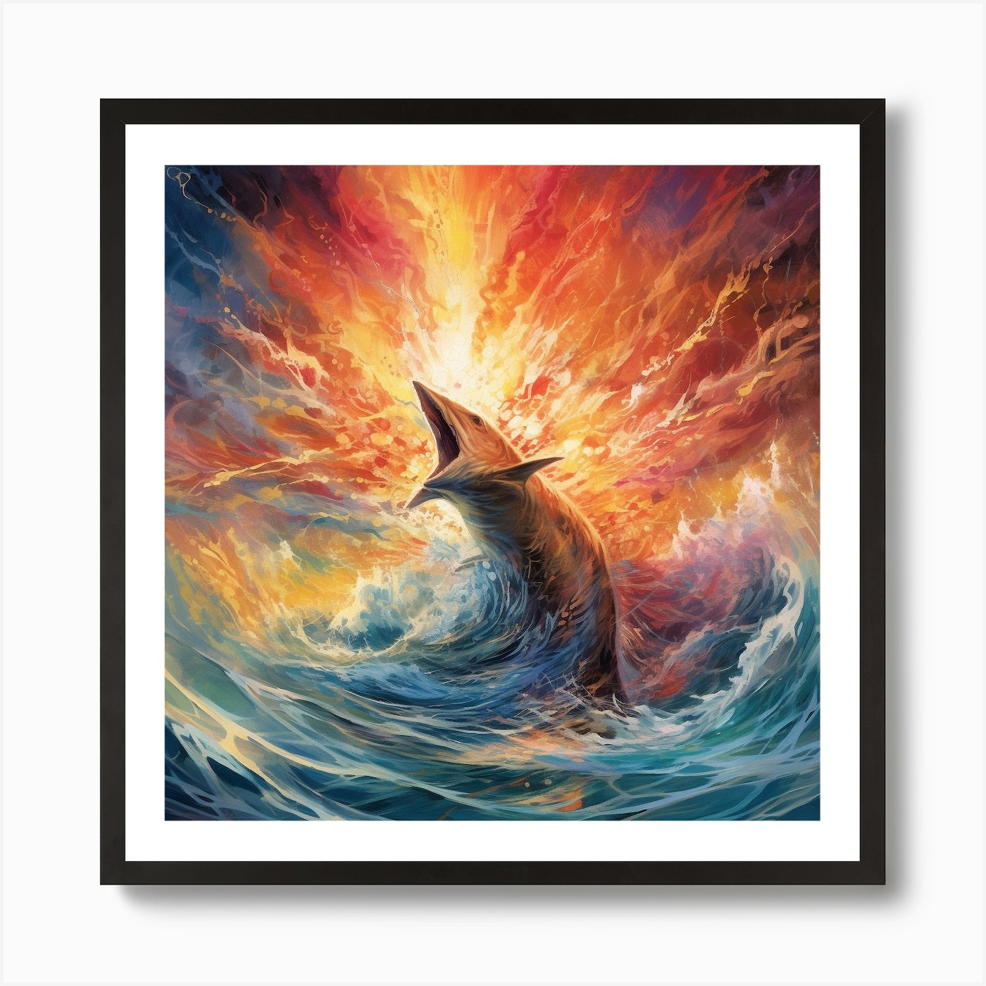 Lion Of The Sea 2 Art Print Framed Wall Art Poster Canvas Print Picture
