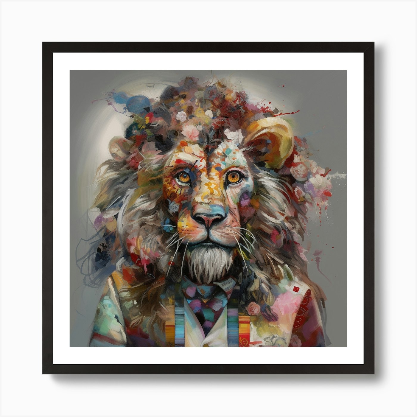 Lion splash 1 Art Print Framed Wall Art Poster Canvas Print Picture