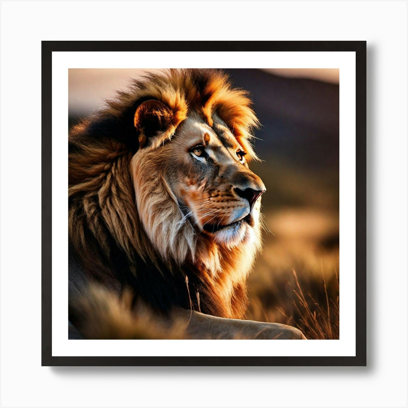 Lion art 13 Art Print Framed Wall Art Poster Canvas Print Picture