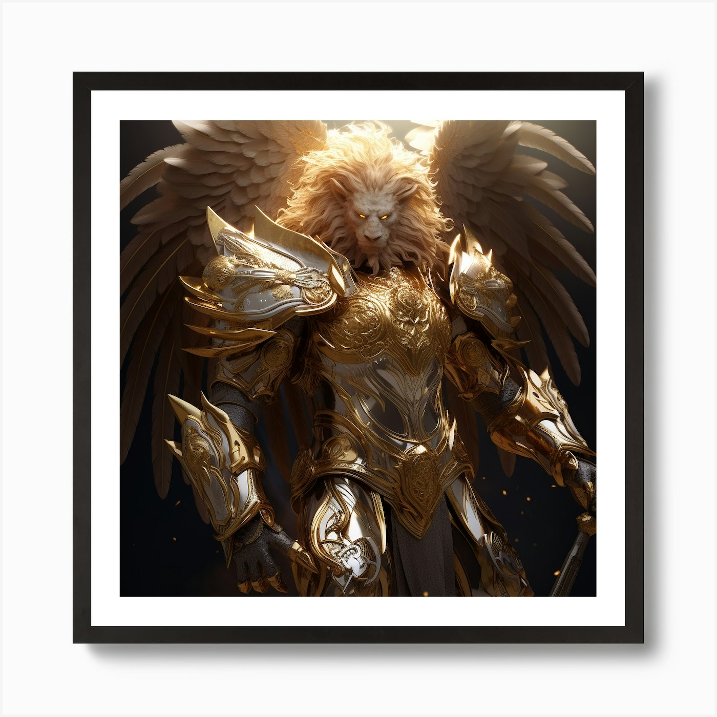 Lion Kinggg #11 -Juangisme Art Prin Framed Wall Art Poster Canvas Print Picture