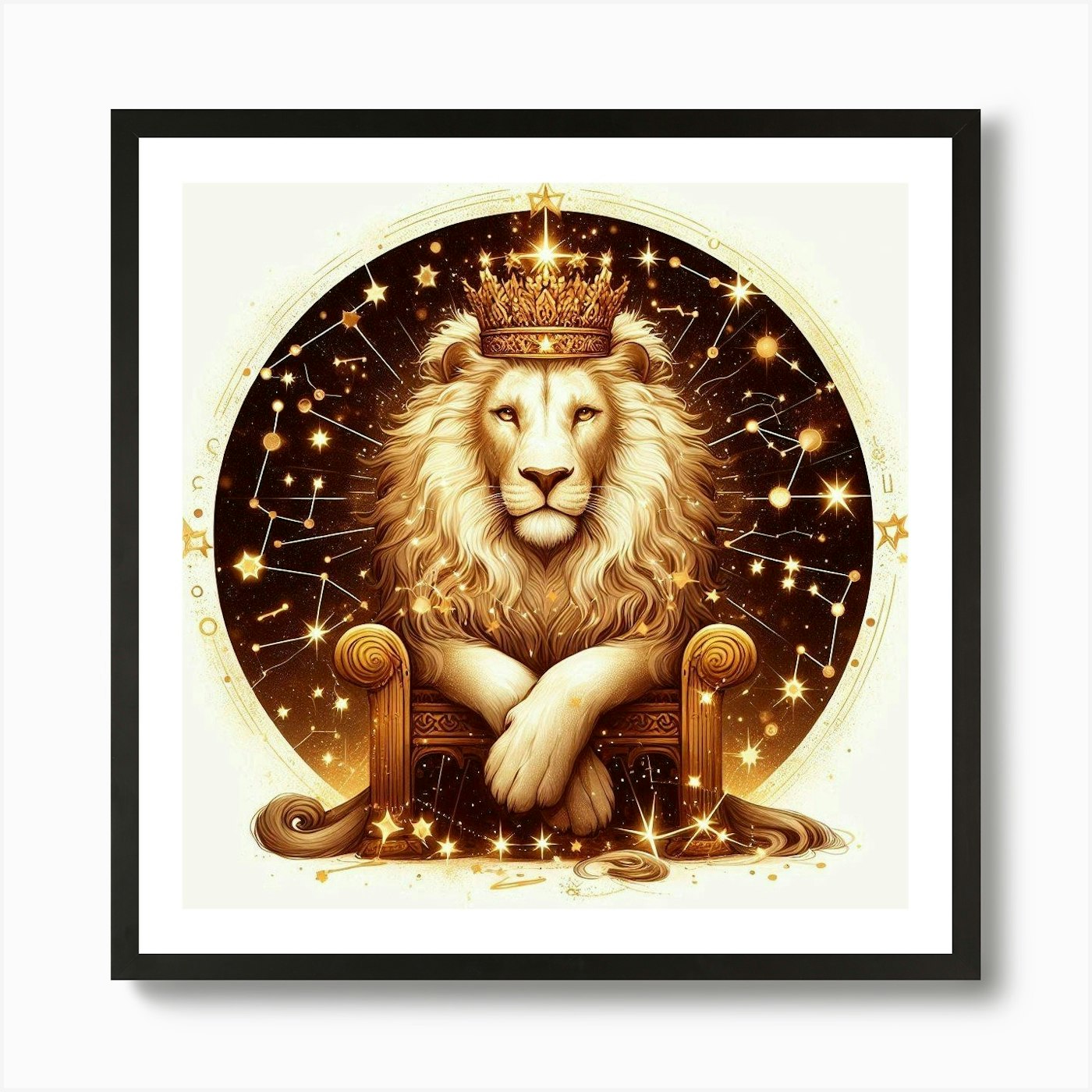 Zodiac Lion 15 Art Print Framed Wall Art Poster Canvas Print Picture