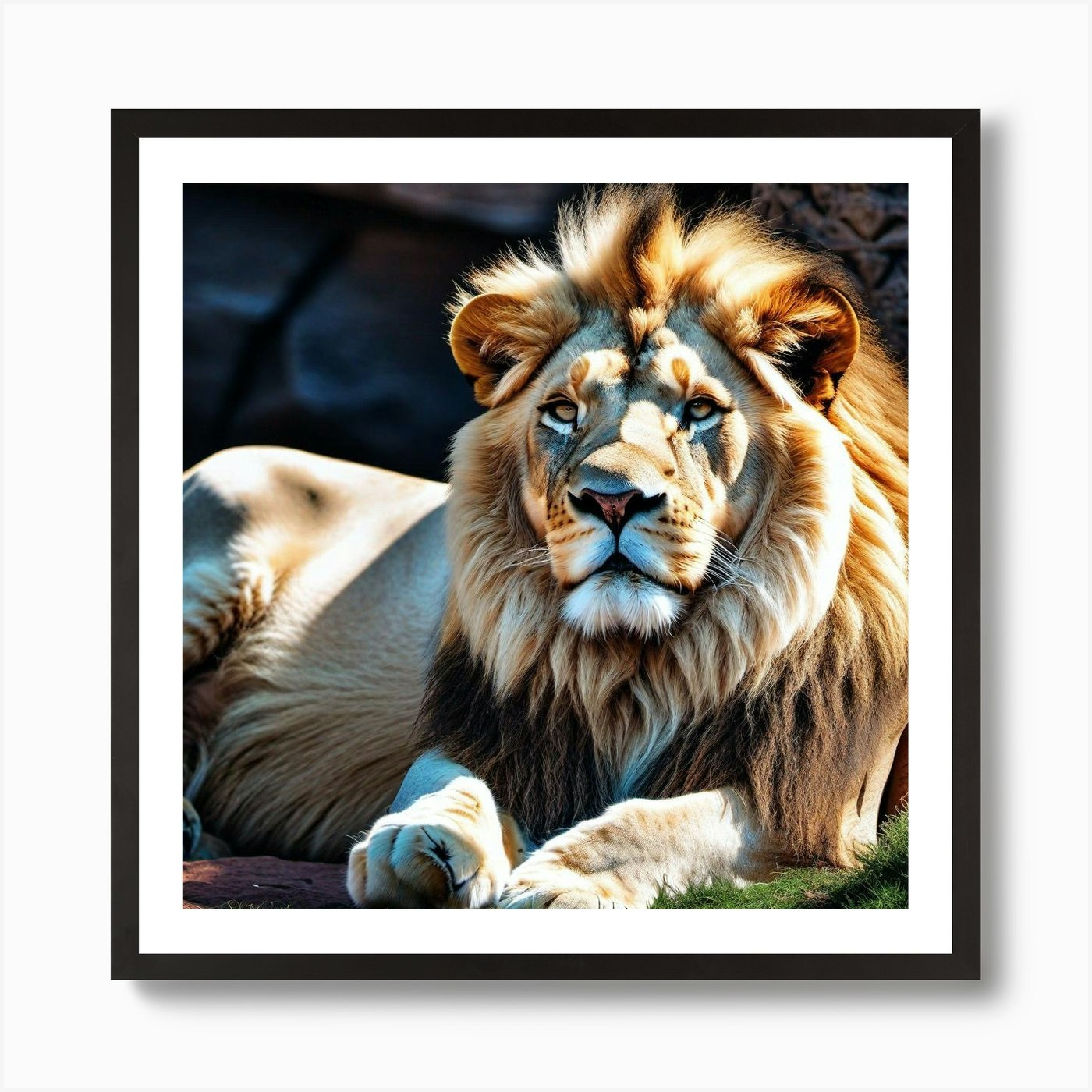 Lion art 40 Art Print Framed Wall Art Poster Canvas Print Picture