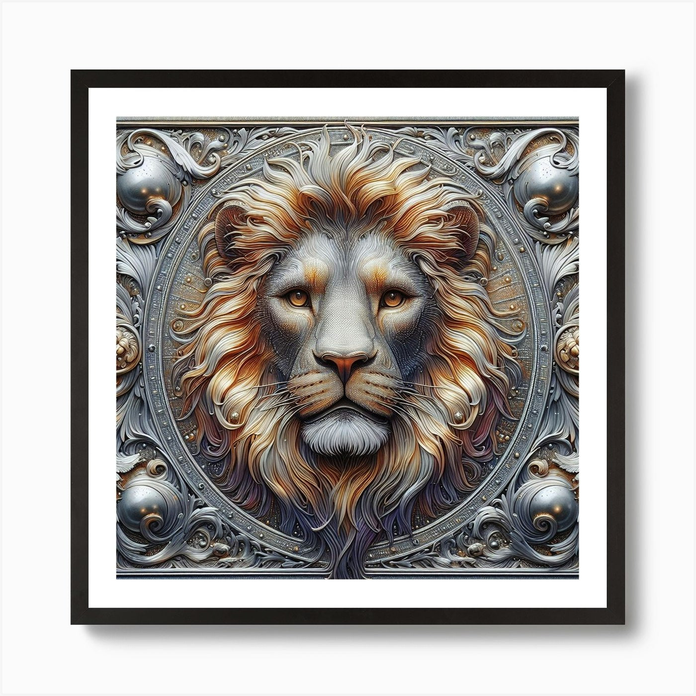 Lions 2 Art Print Framed Wall Art Poster Canvas Print Picture