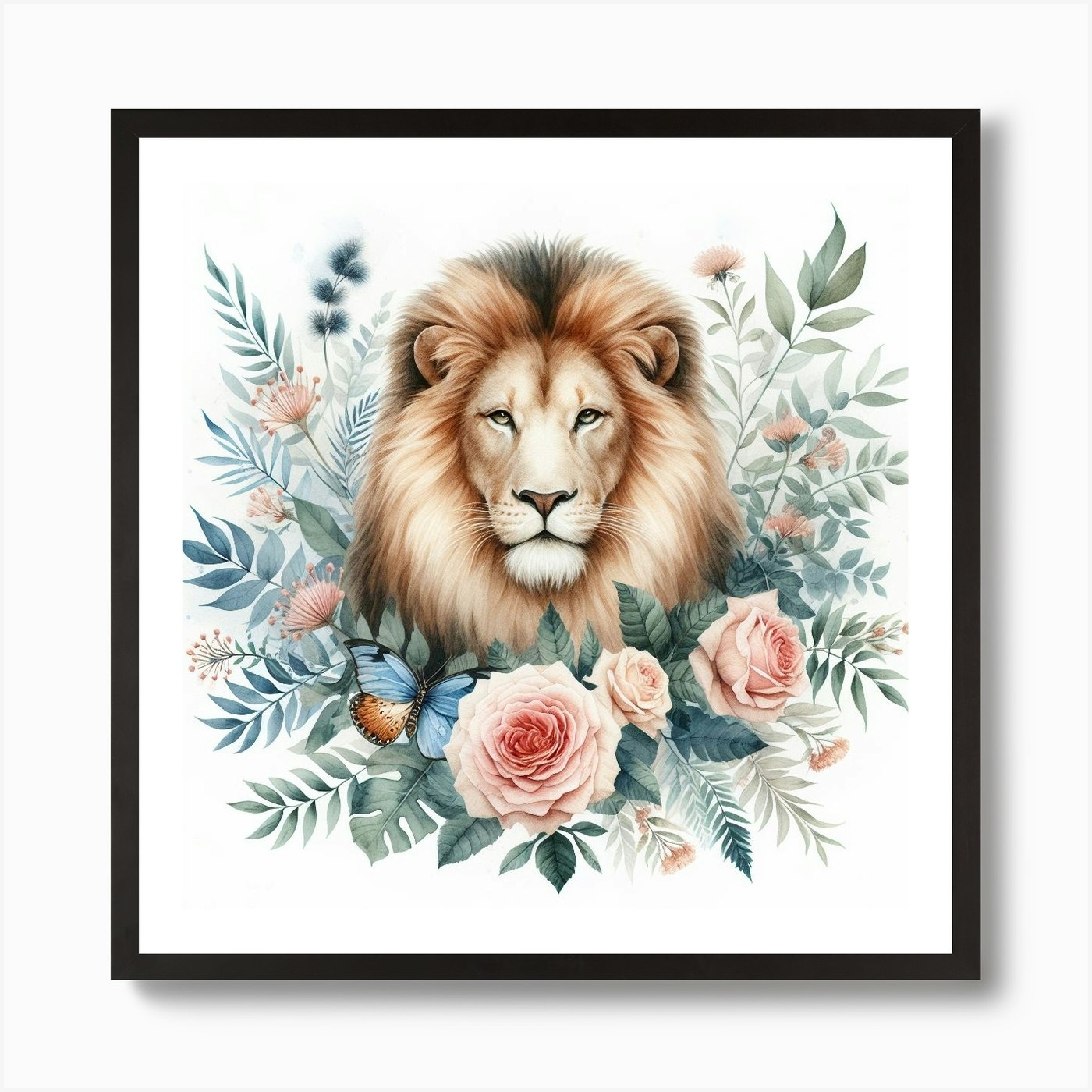 a Lion 3 Art Print Framed Wall Art Poster Canvas Print Picture