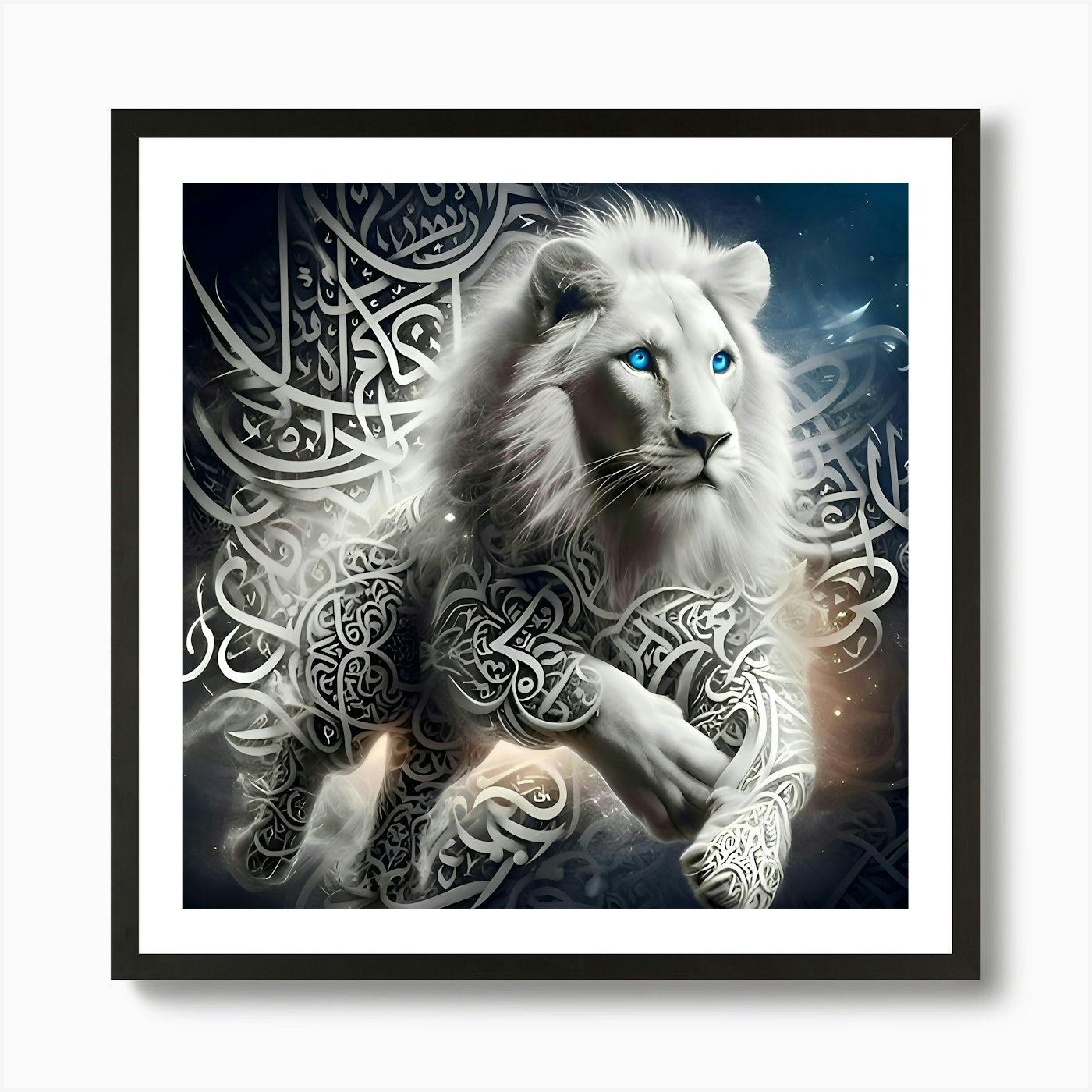 Islamic Lion 2 Art Print Framed Wall Art Poster Canvas Print Picture