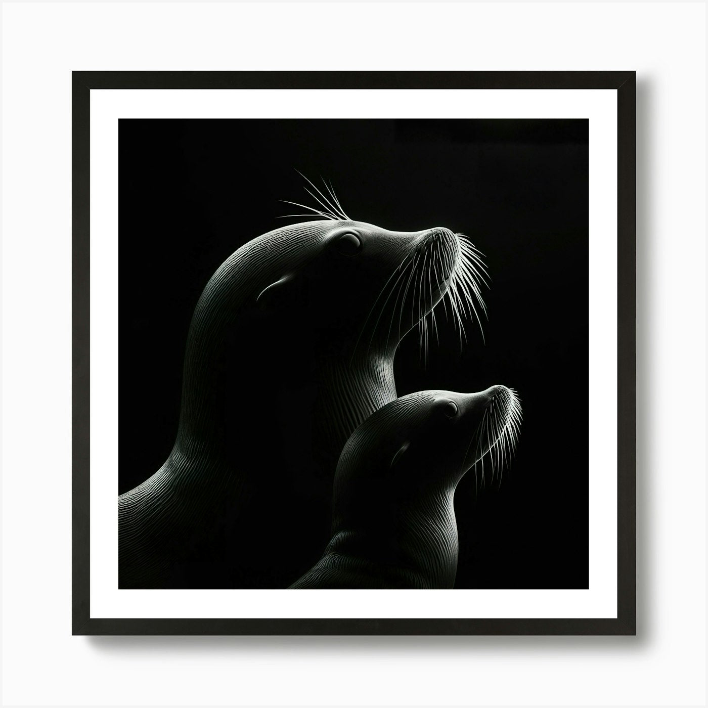 Sea Lions Art Print Framed Wall Art Poster Canvas Print Picture