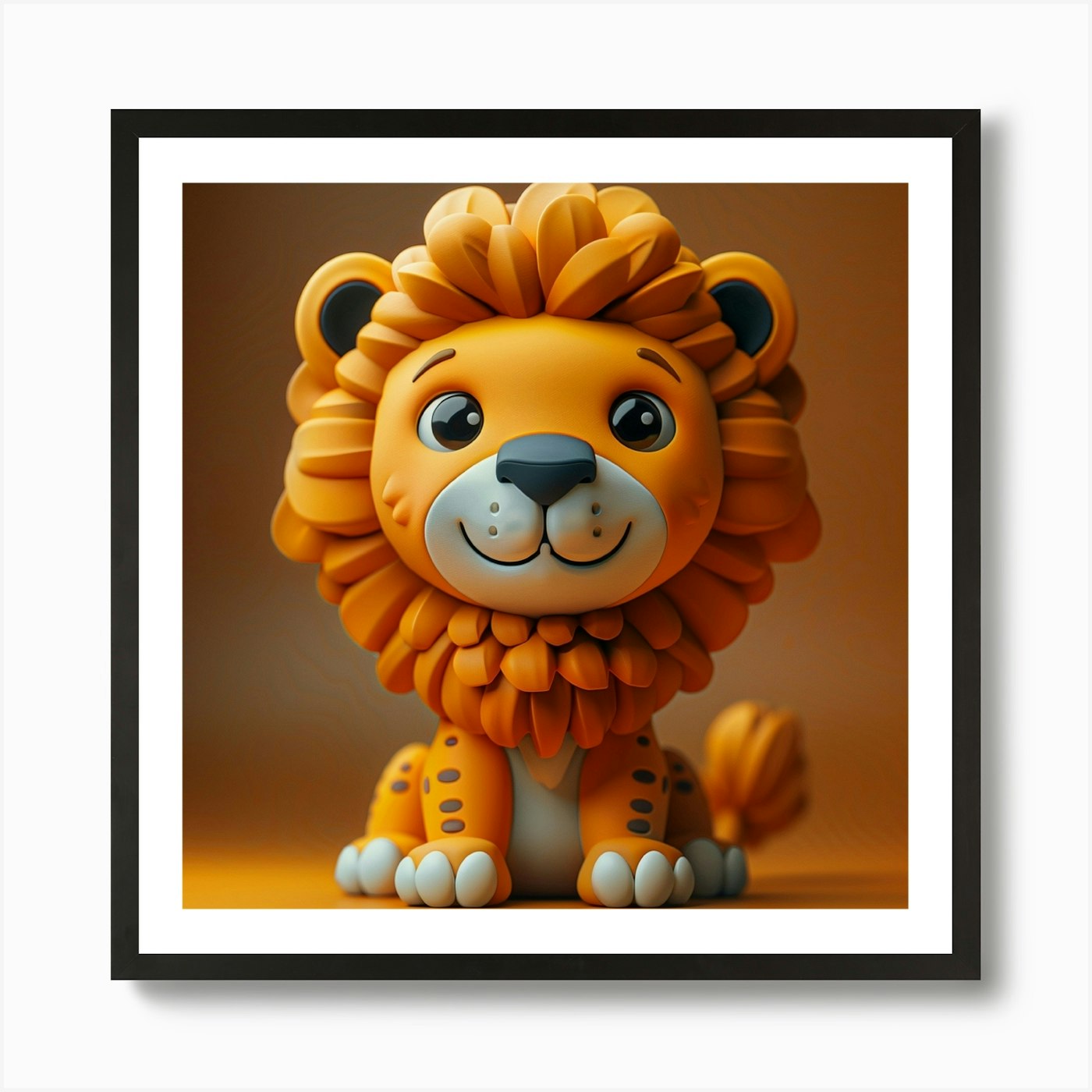 Lion Figurine 2 Art Print Framed Wall Art Poster Canvas Print Picture