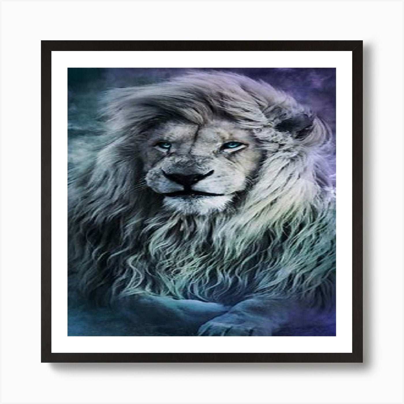 Beautiful Lion Art Print Framed Wall Art Poster Canvas Print Picture