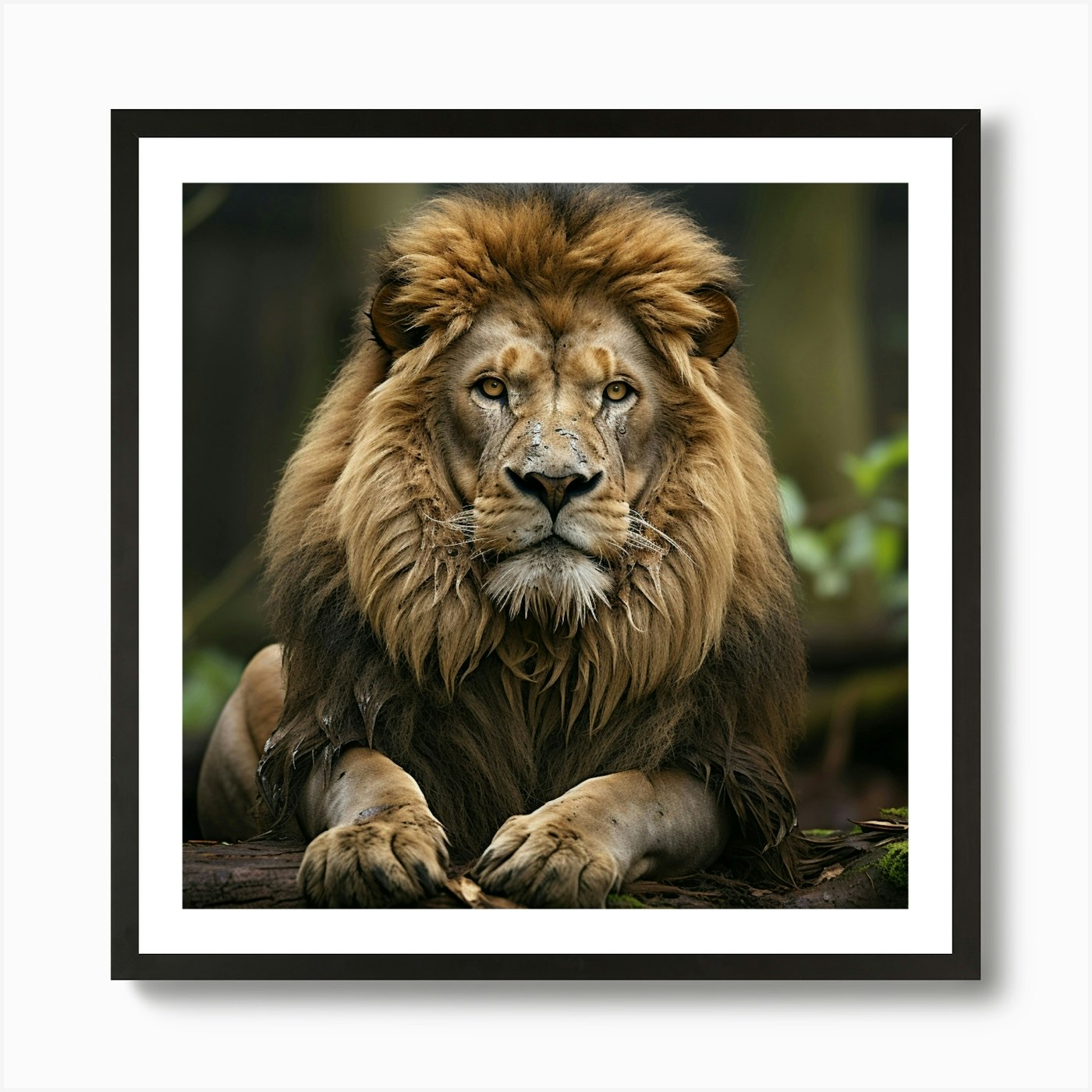 Lion Portrait 1 Art Print Framed Wall Art Poster Canvas Print Picture
