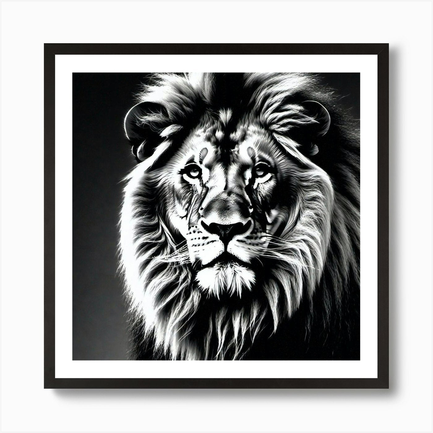 Lion Portrait 38 Art Print Framed Wall Art Poster Canvas Print Picture