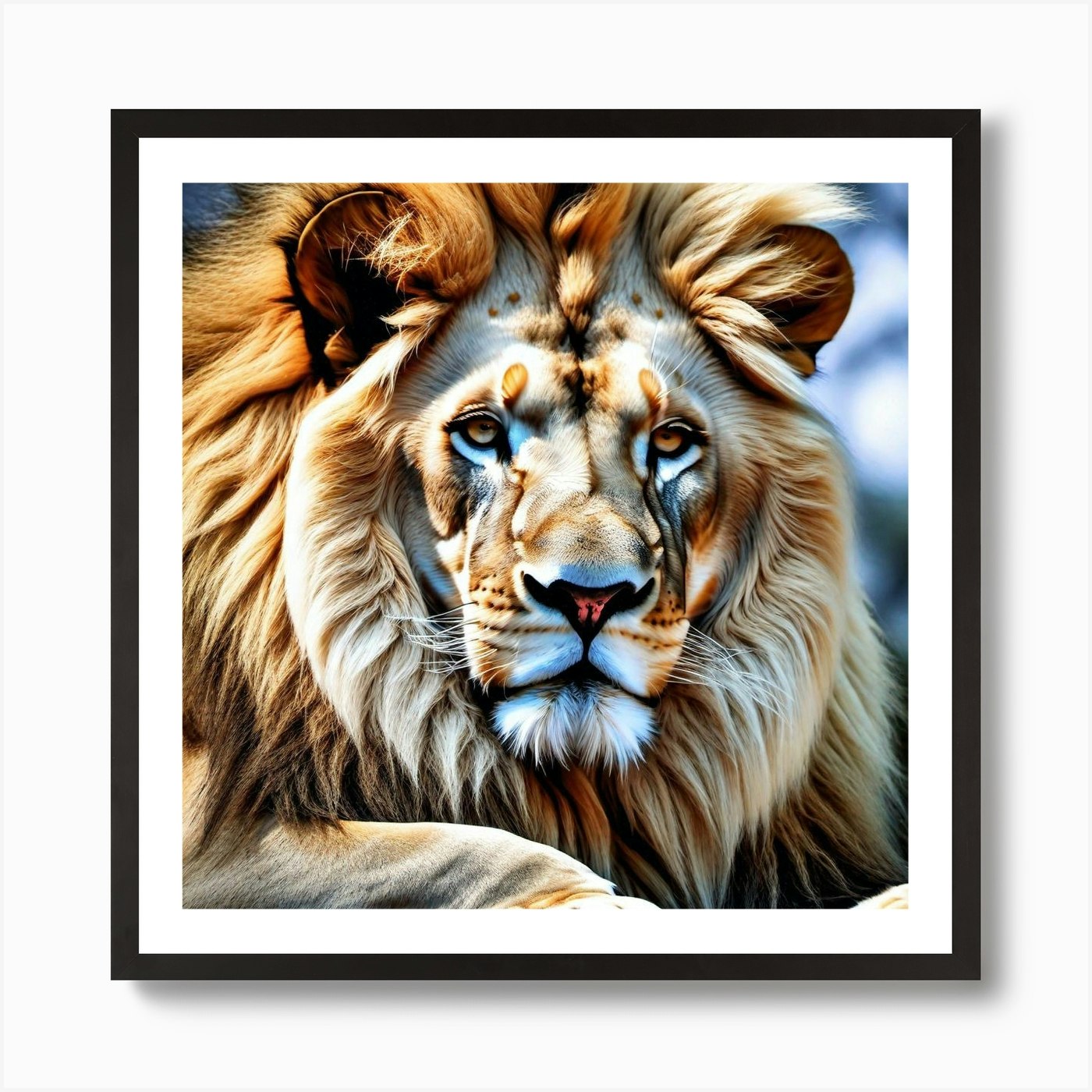 Lion art 39 Art Print Framed Wall Art Poster Canvas Print Picture