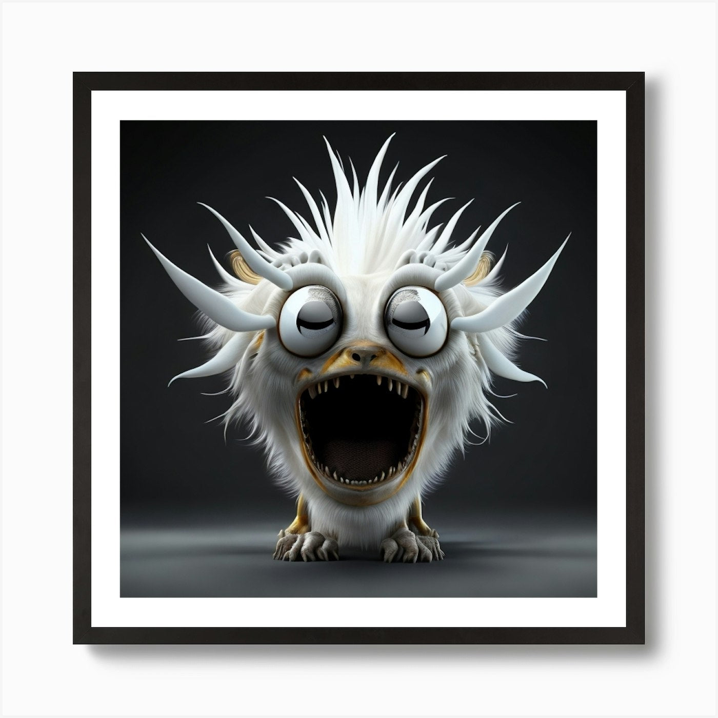 3d Lion - 3d Lion - 3d Lion - 3d Li Framed Wall Art Poster Canvas Print Picture