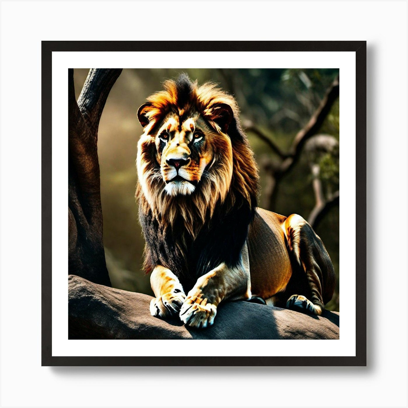 Lion art 12 Art Print Framed Wall Art Poster Canvas Print Picture