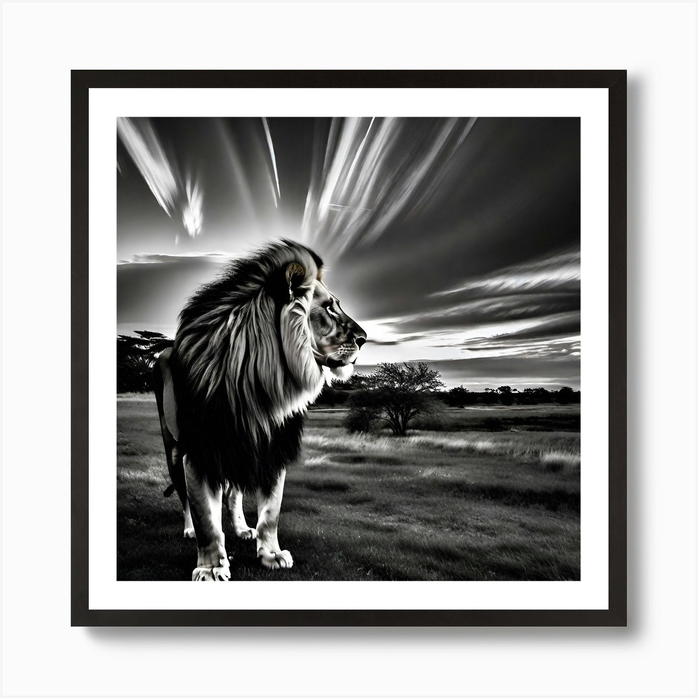 Lionnnn 2 Art Print Framed Wall Art Poster Canvas Print Picture