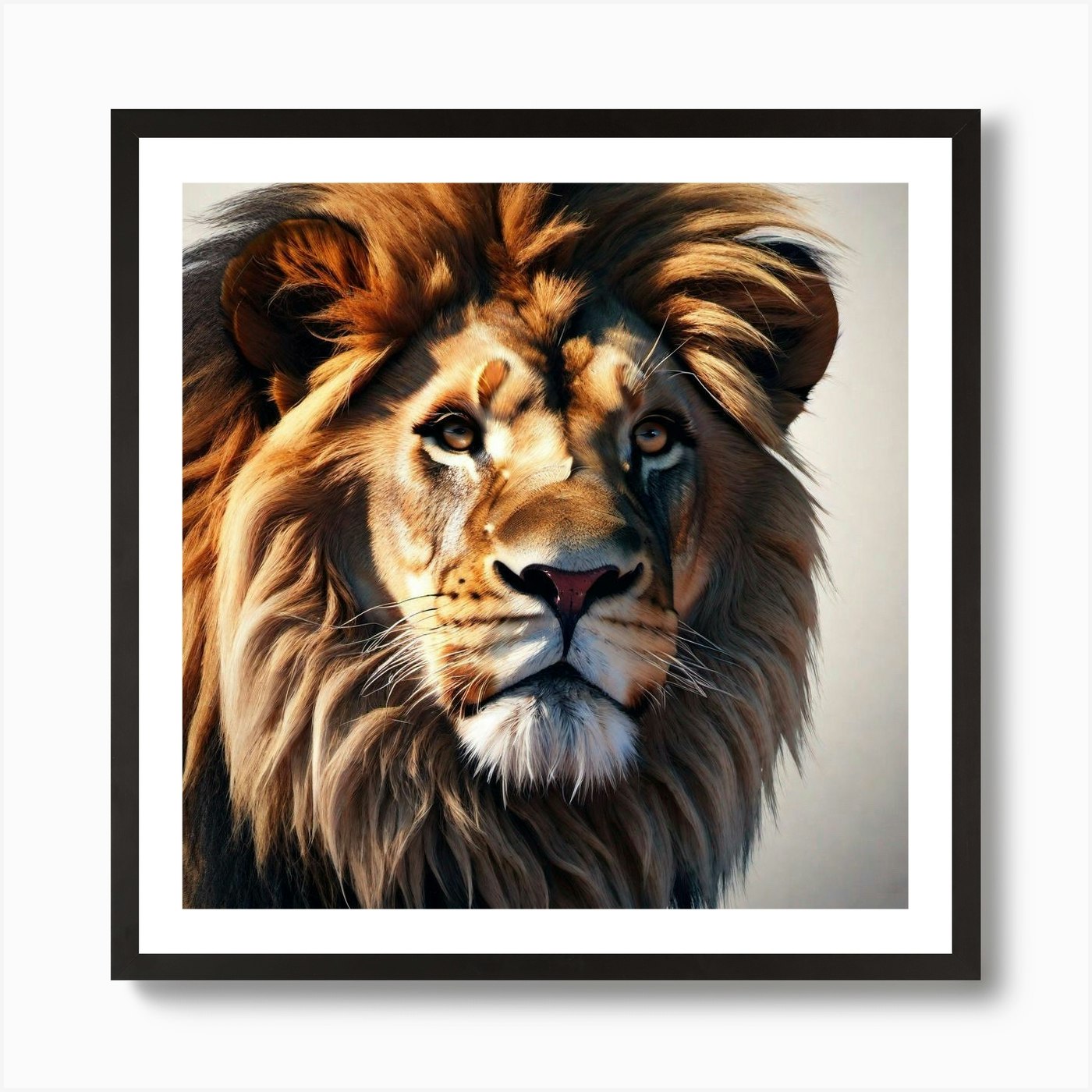 Lion Portrait 5 Art Print Framed Wall Art Poster Canvas Print Picture
