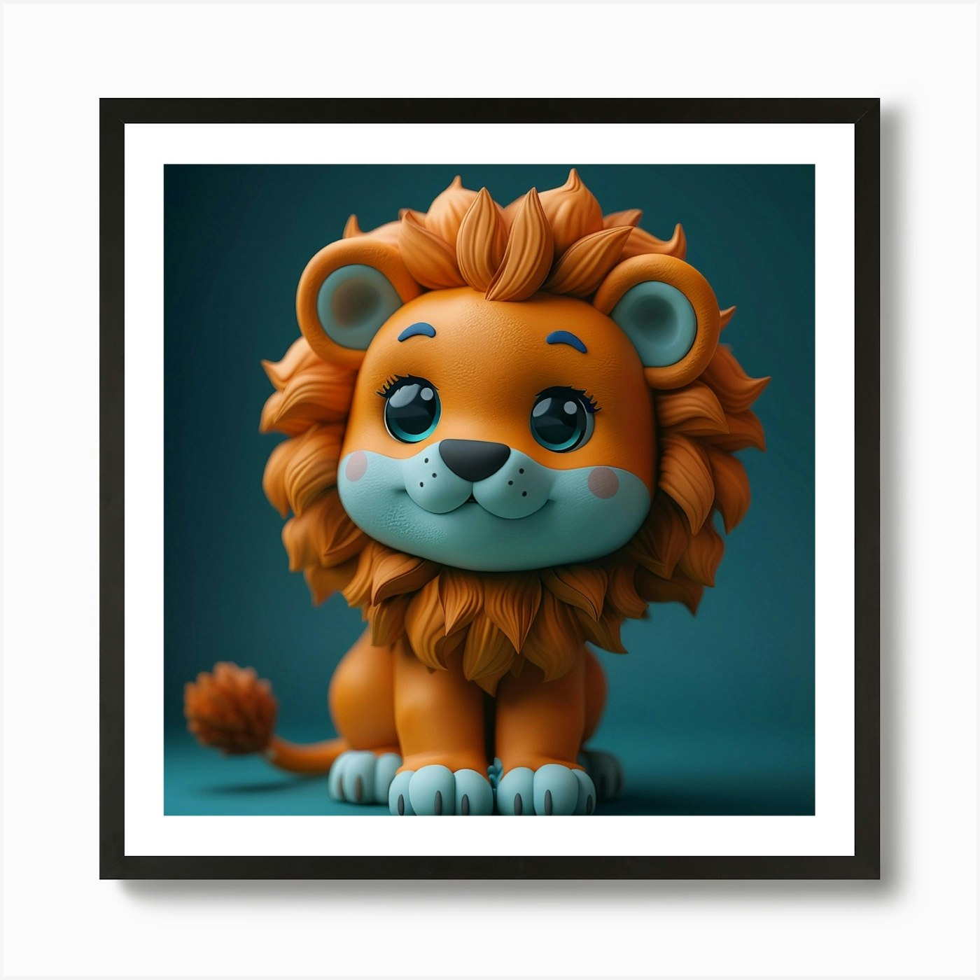 Lion Figurine 1 Art Print Framed Wall Art Poster Canvas Print Picture