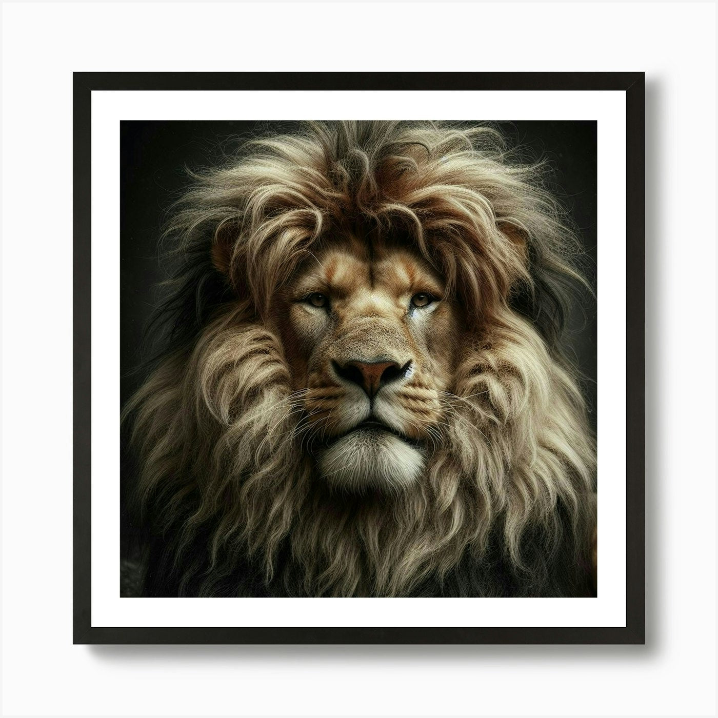 Lion Head 16 Art Print Framed Wall Art Poster Canvas Print Picture