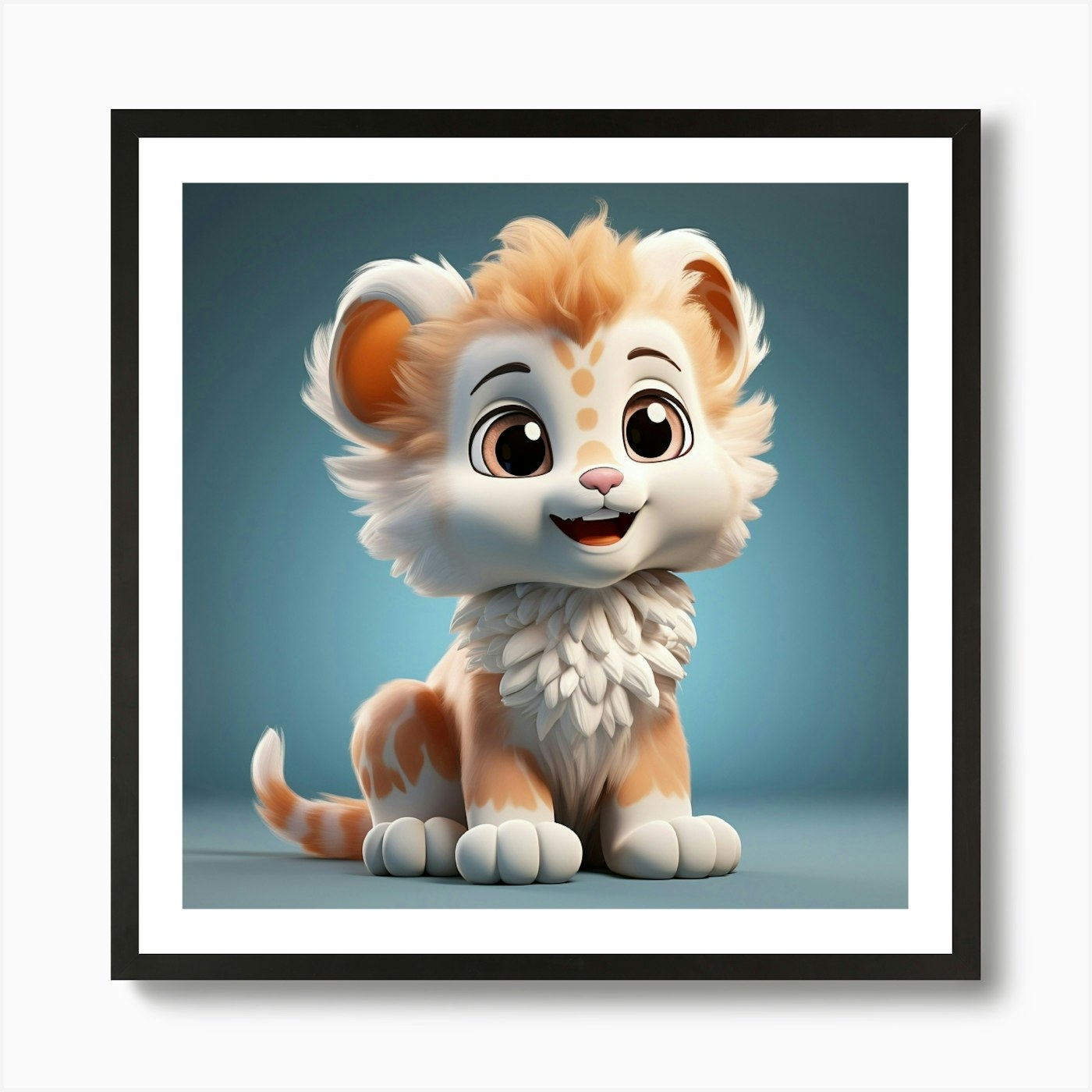 Lion Cub 7 Art Print Framed Wall Art Poster Canvas Print Picture