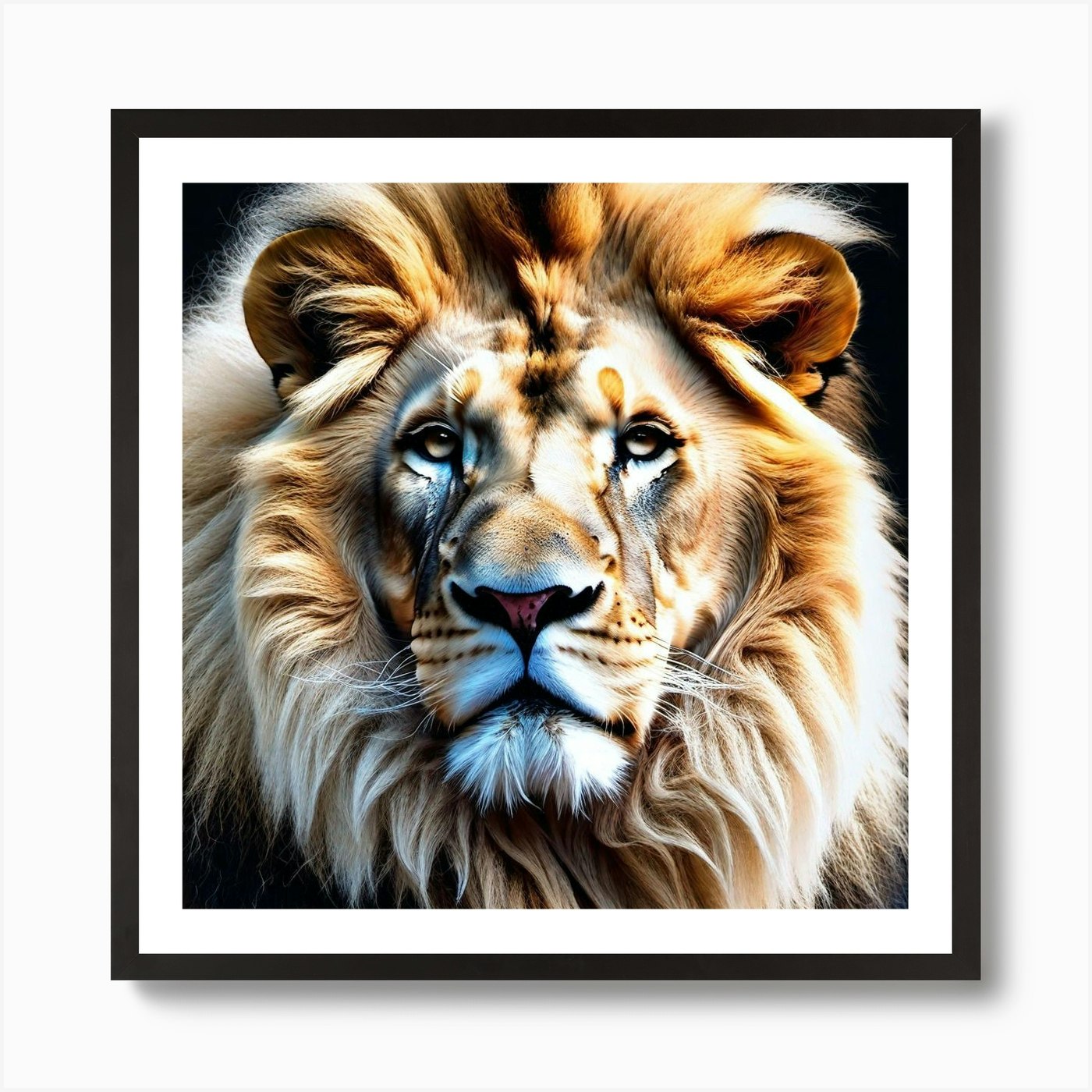 Lion Portrait 19 Art Print Framed Wall Art Poster Canvas Print Picture