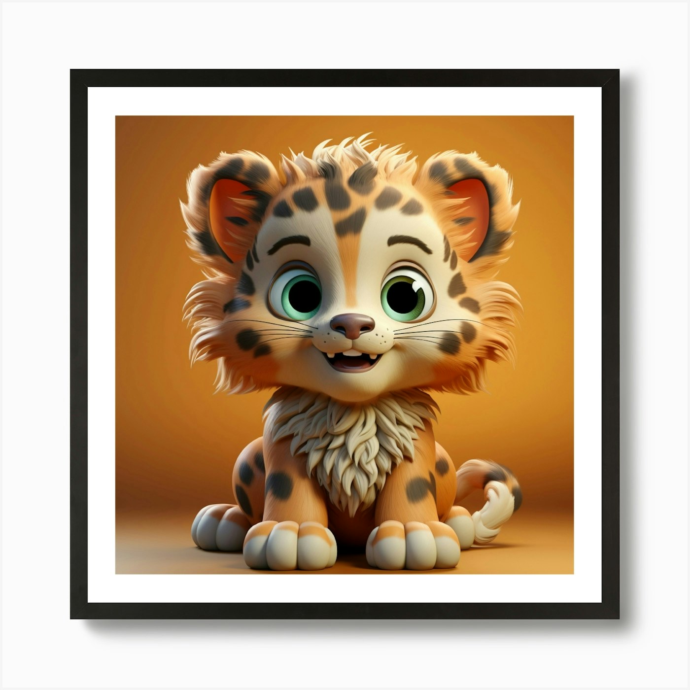 Lion Cub 17 Art Print Framed Wall Art Poster Canvas Print Picture