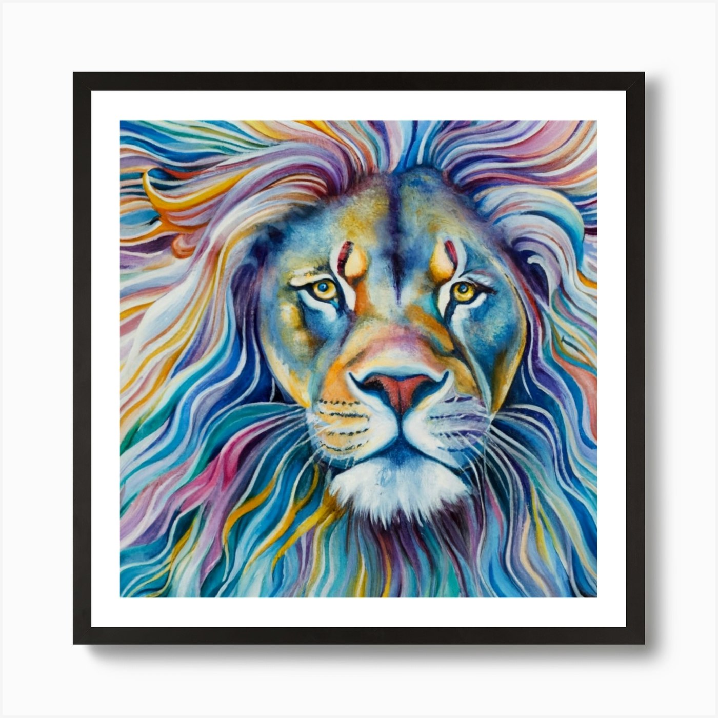 Lion Painting 1 Art Print Framed Wall Art Poster Canvas Print Picture