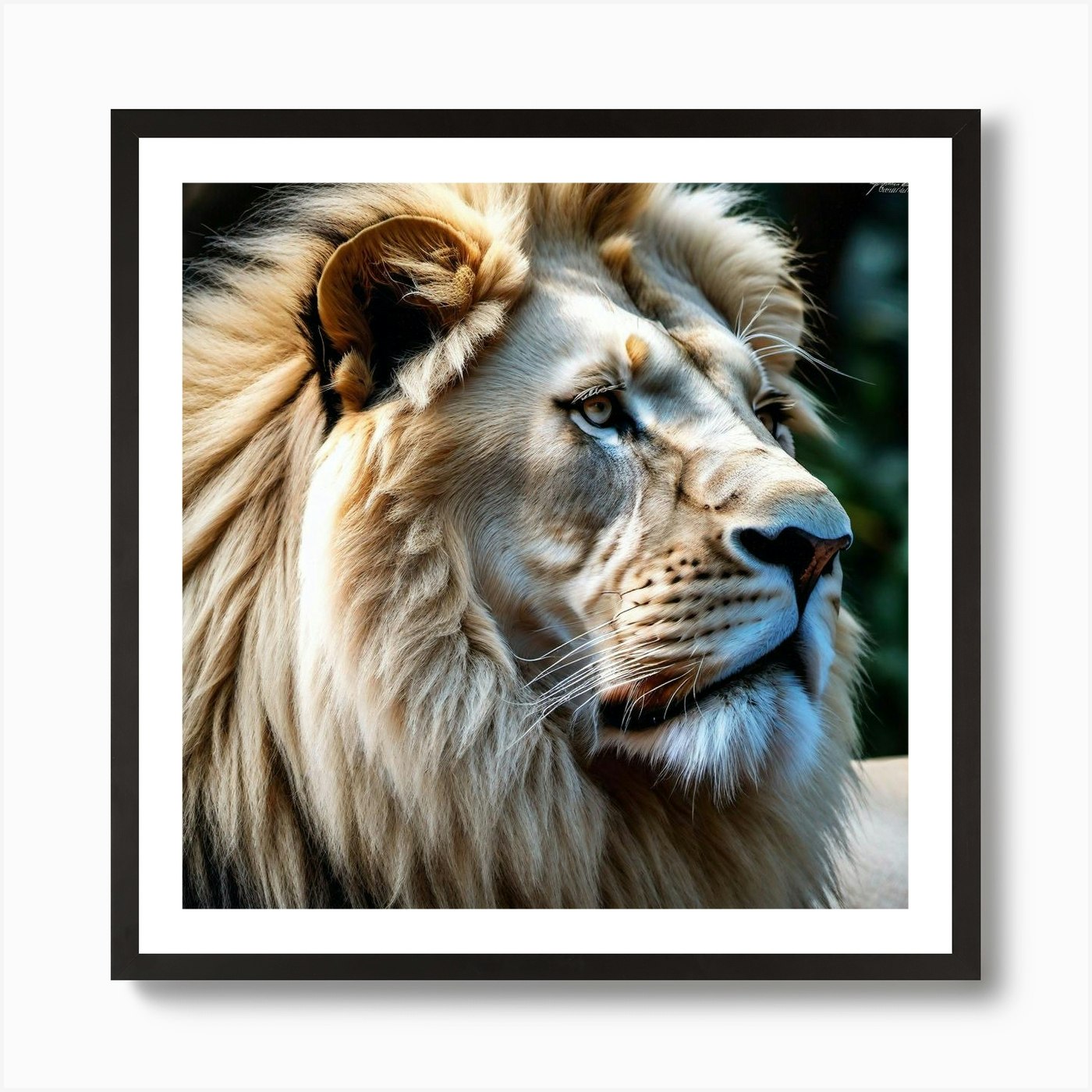 Lion Portrait 30 Art Print Framed Wall Art Poster Canvas Print Picture