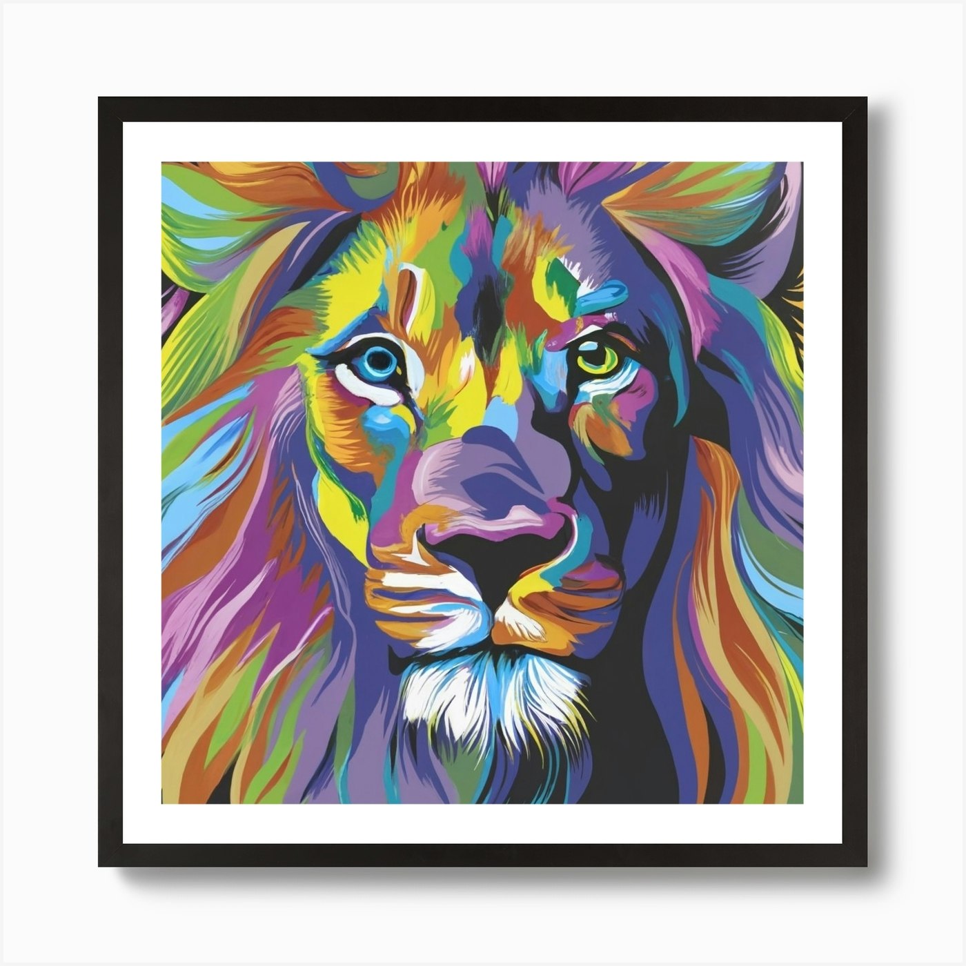 Lion Painting Art Print Framed Wall Art Poster Canvas Print Picture