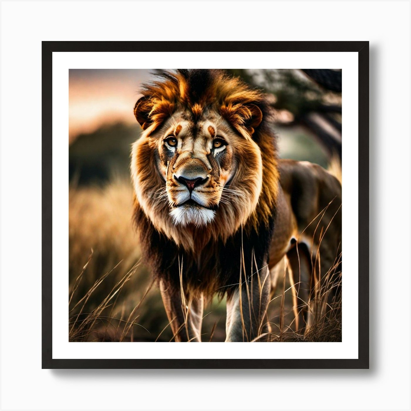 Lion art 19 Art Print Framed Wall Art Poster Canvas Print Picture